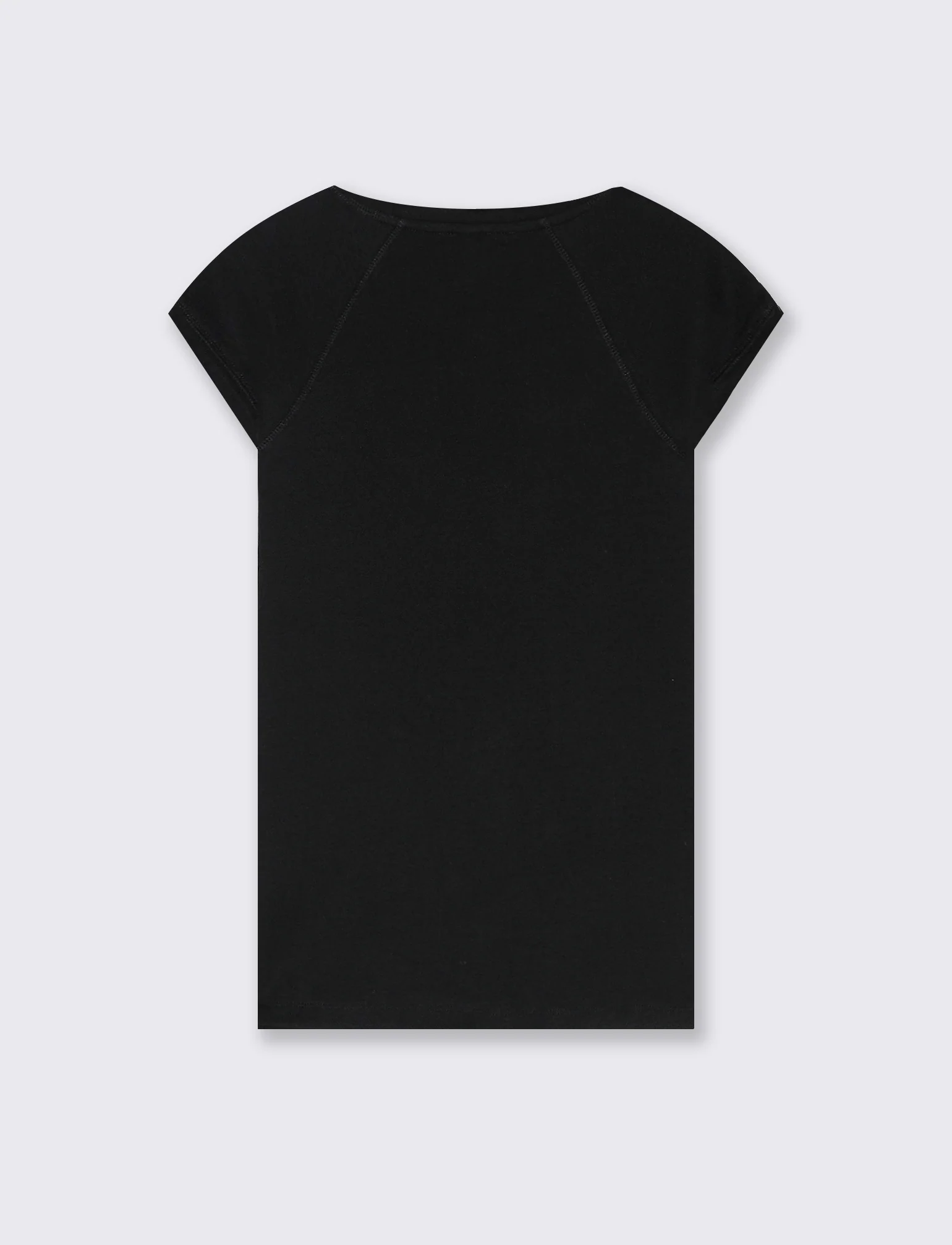 T-shirt basica da donna - Nero - Image 2