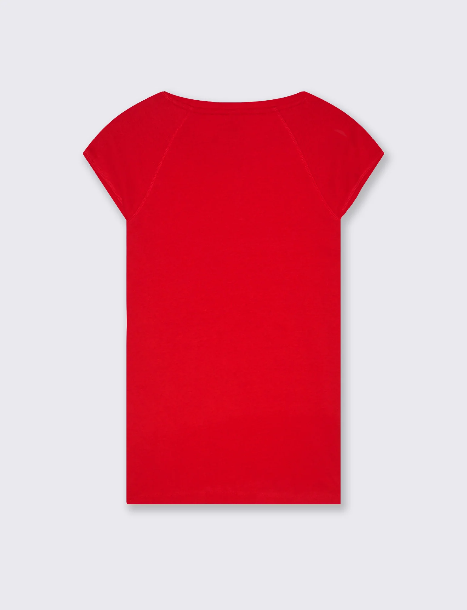 T-shirt basica da donna - Rosso scarlatto - Image 2