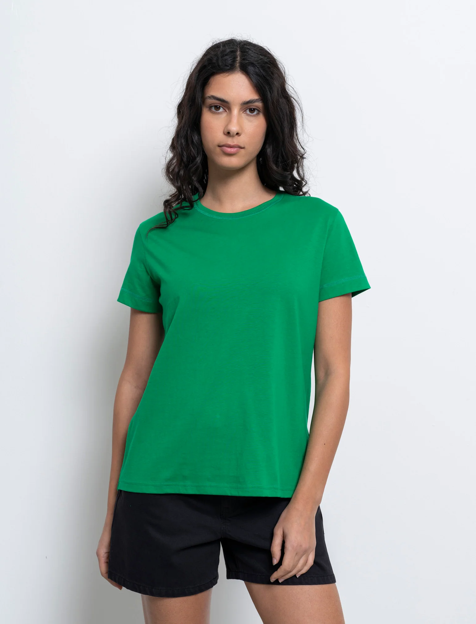 T-shirt basica da donna - Verde prato