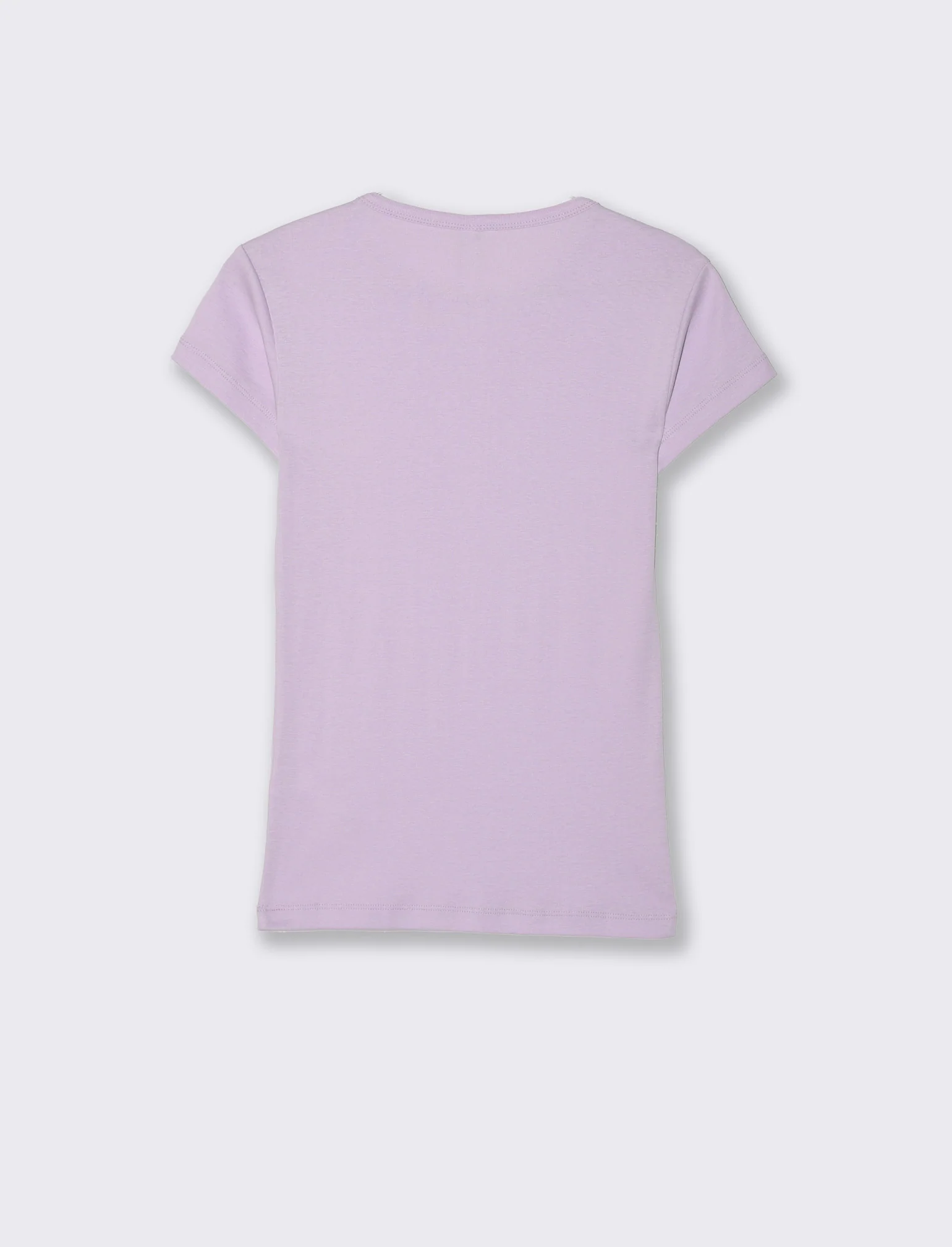 T-shirt basica da donna - Viola glicine - Image 2