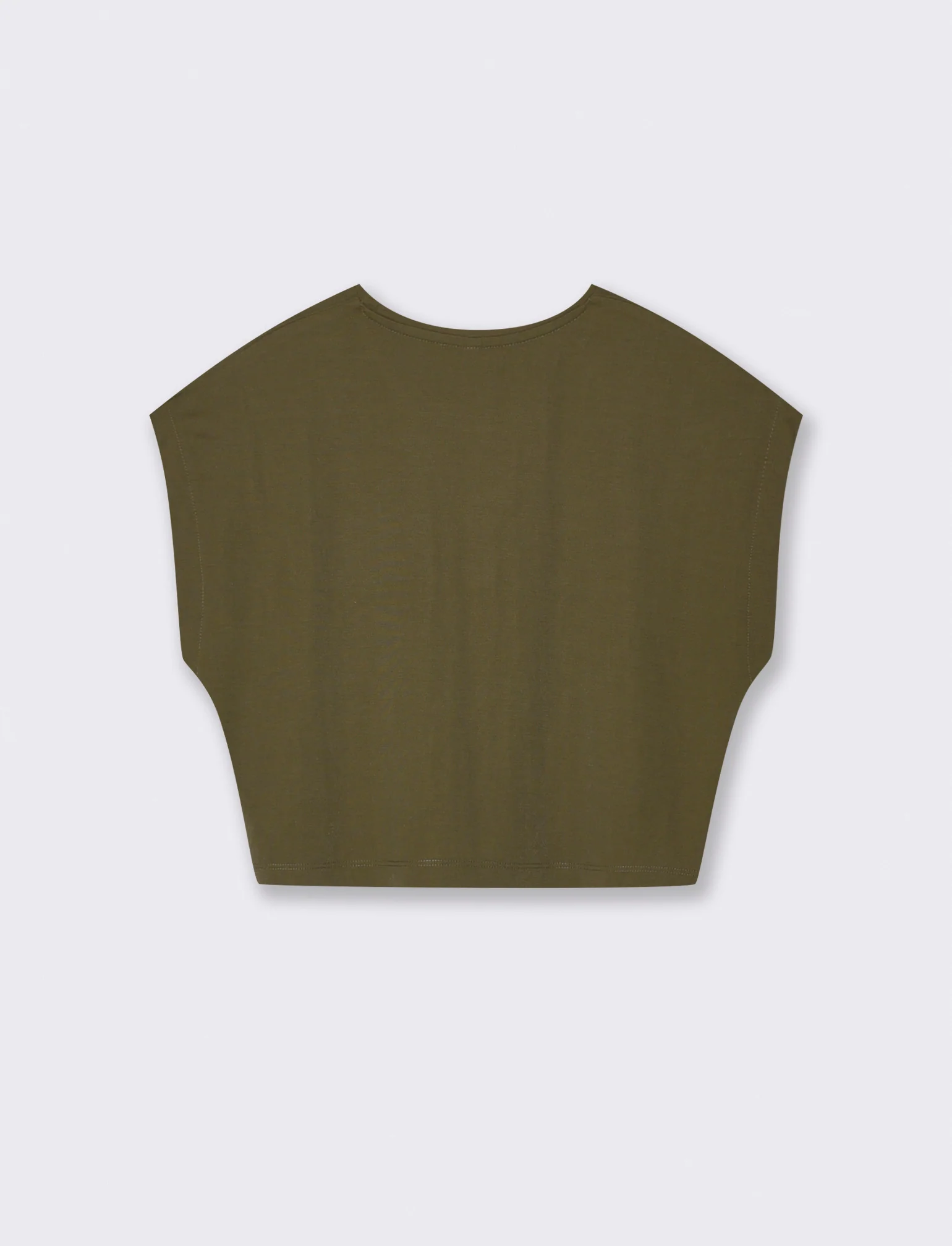 T-Shirt Basica Manica Corta Crop - Kaky 1 - Image 2
