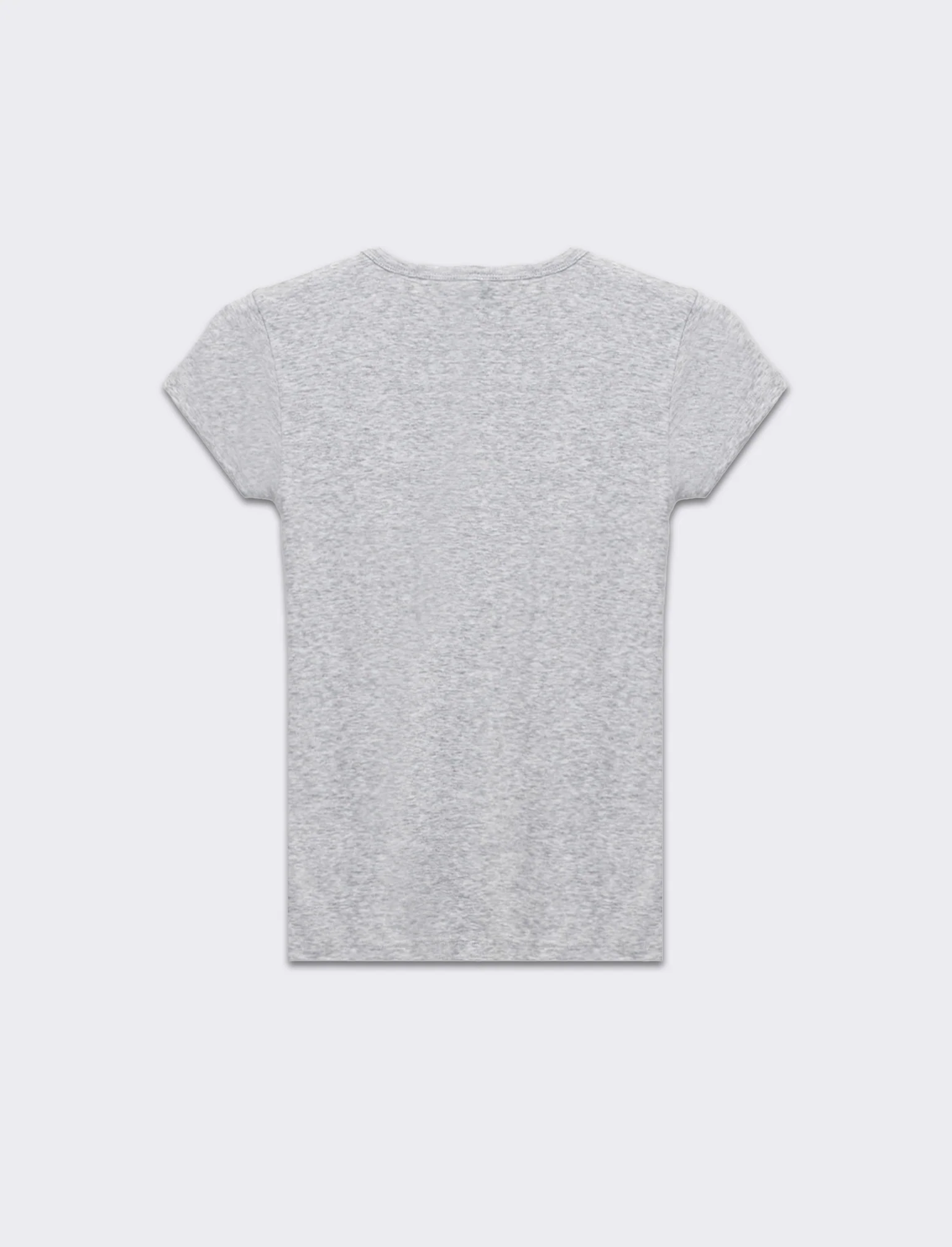 T-shirt basica manica corta da donna - Grigio chiaro - Image 2