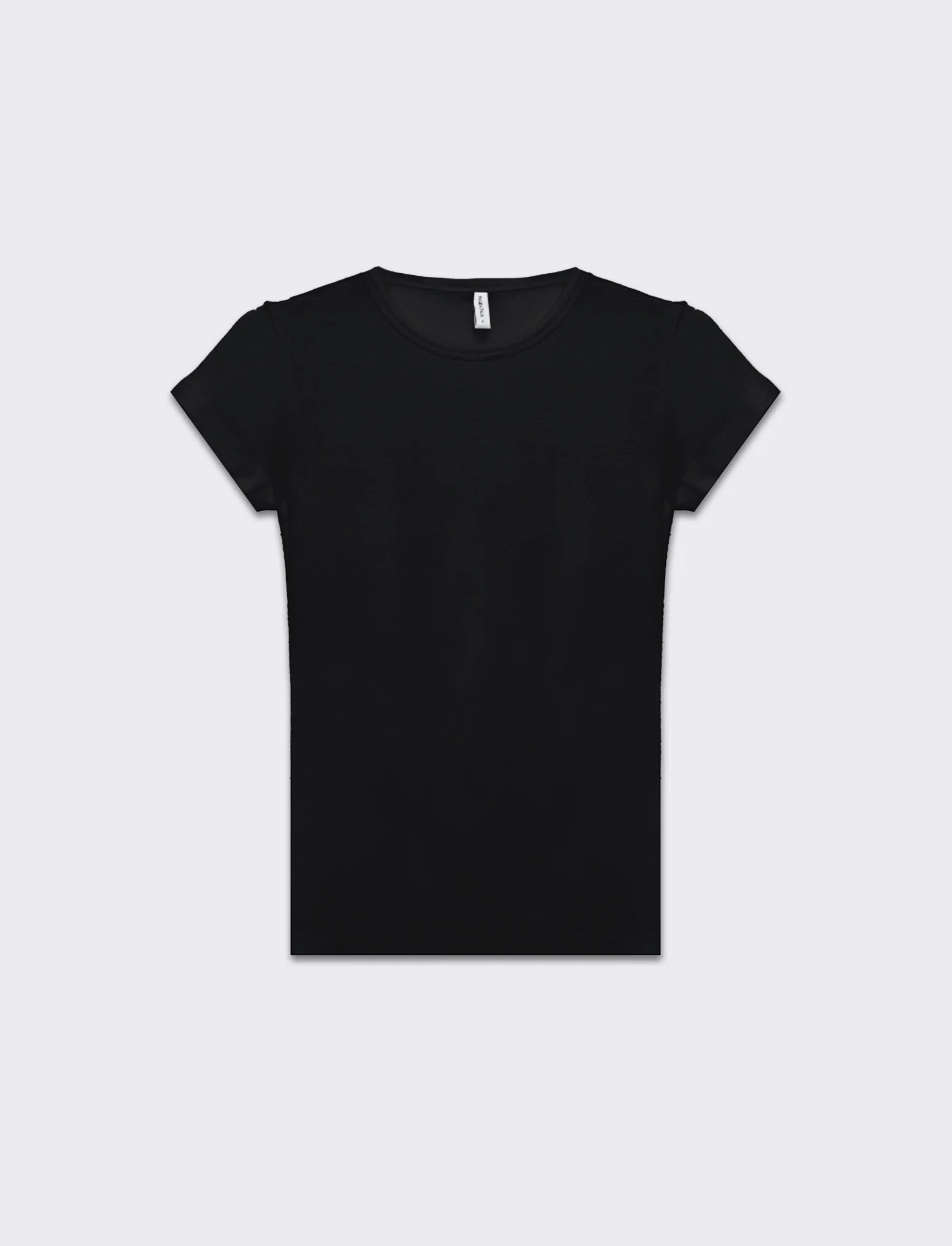 T-shirt basica manica corta da donna - Nero