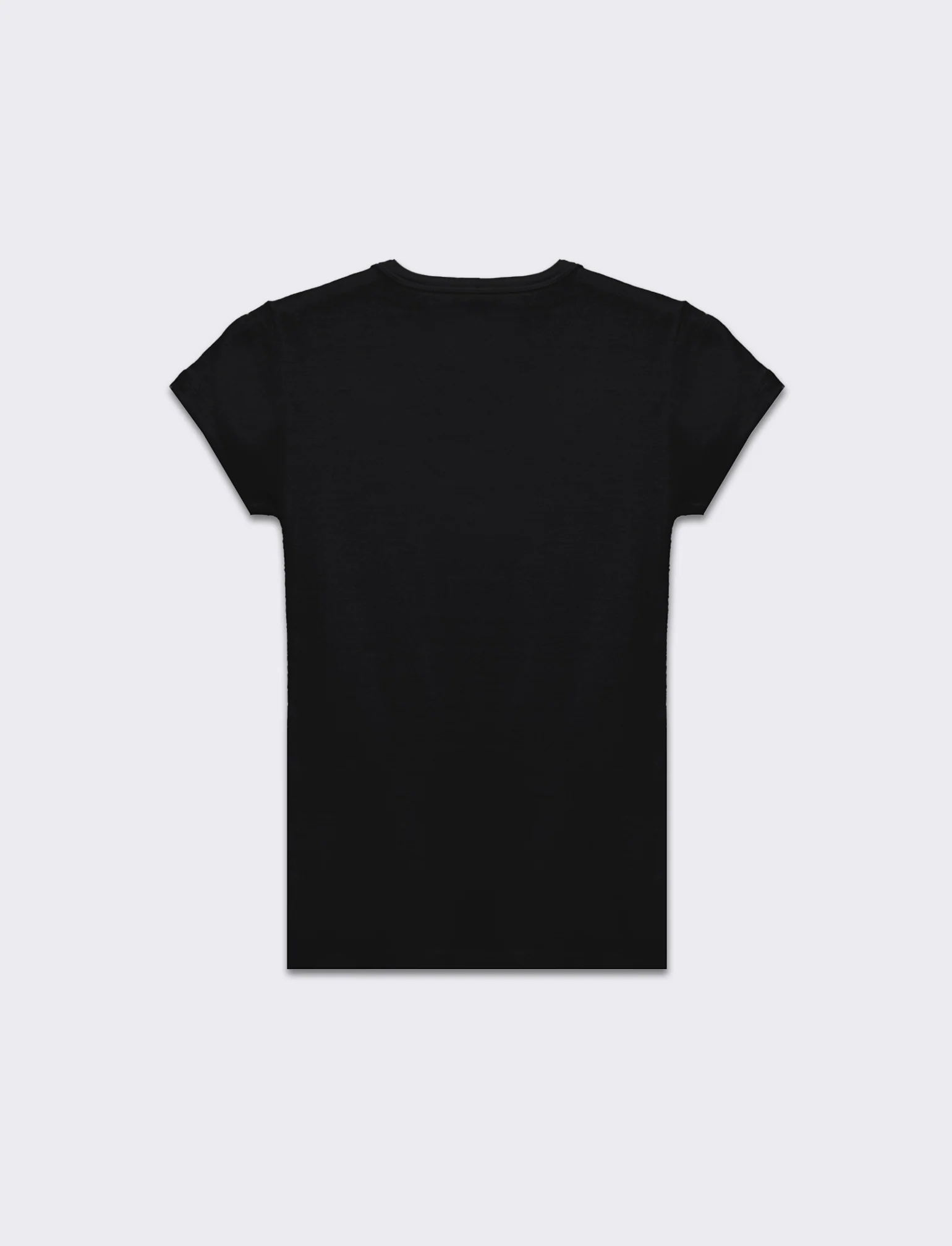 T-shirt basica manica corta da donna - Nero - Image 2