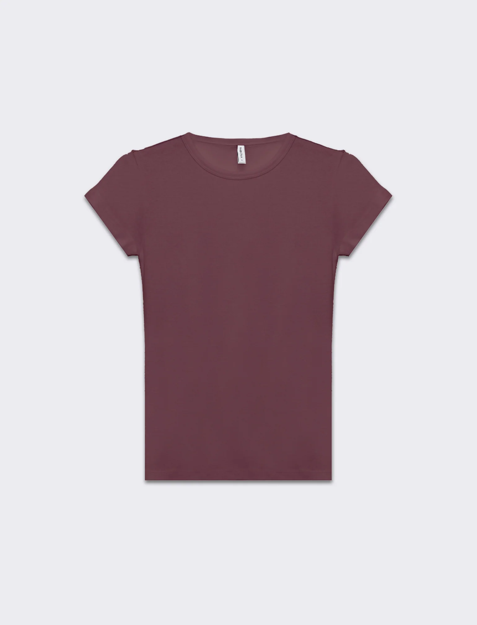 T-shirt basica manica corta da donna - Rosa cipolla