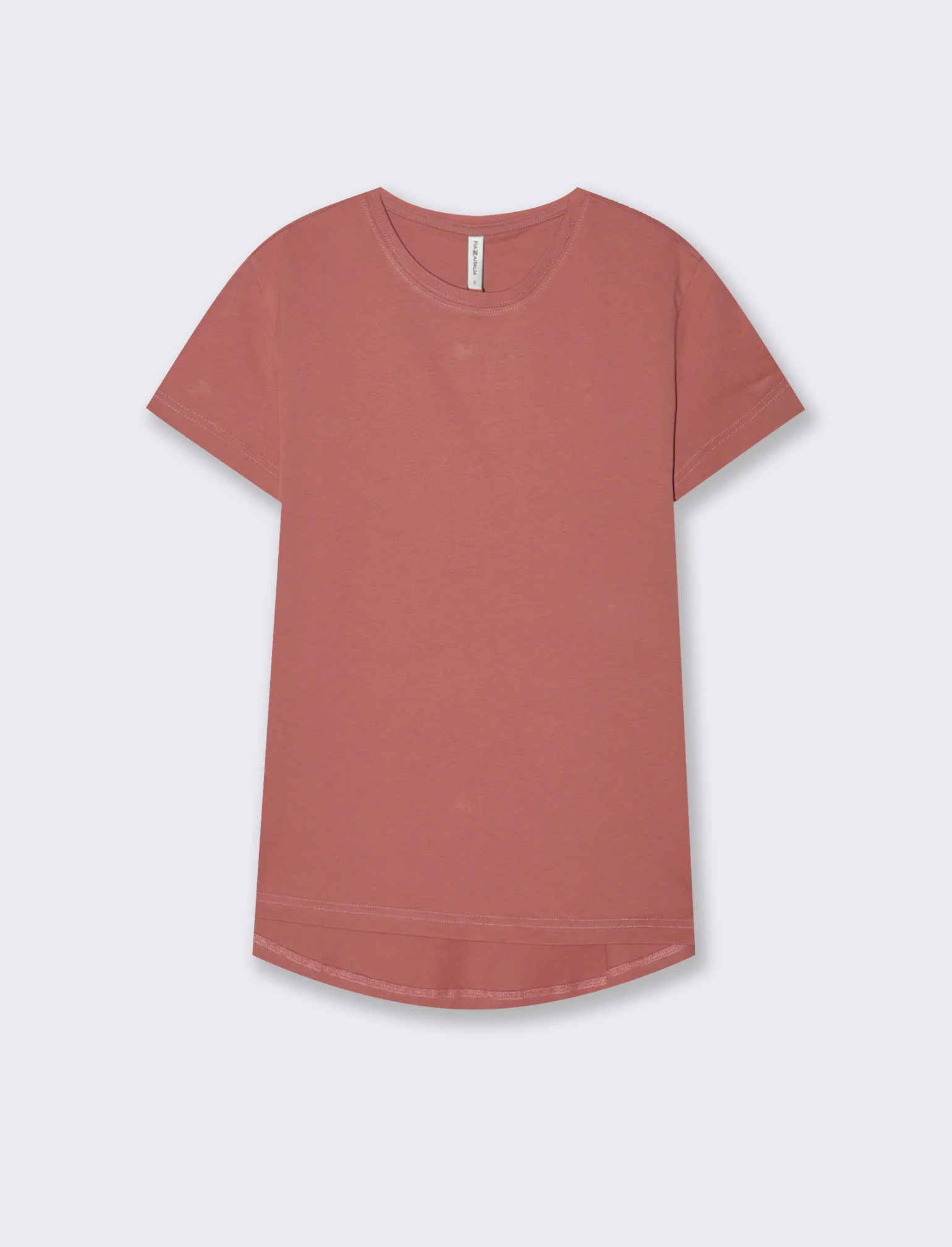 T-Shirt Basica Manica Corta Girocollo - Rosso mattone