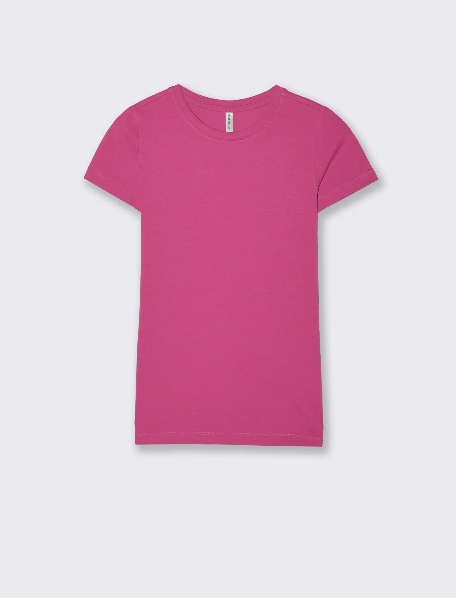 T-Shirt Basica Manica Corta Skinny - Fuxia azalea