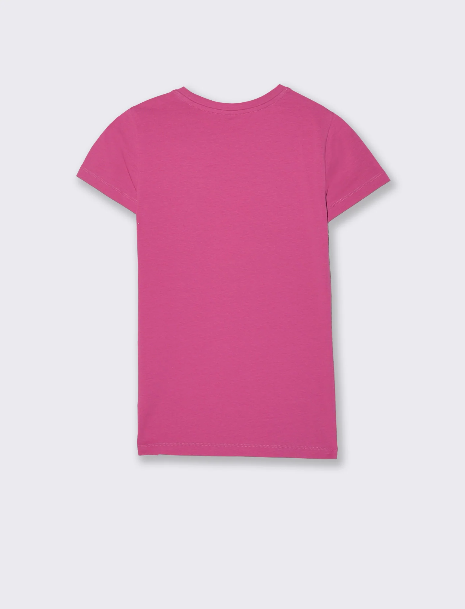 T-Shirt Basica Manica Corta Skinny - Fuxia azalea - Image 2