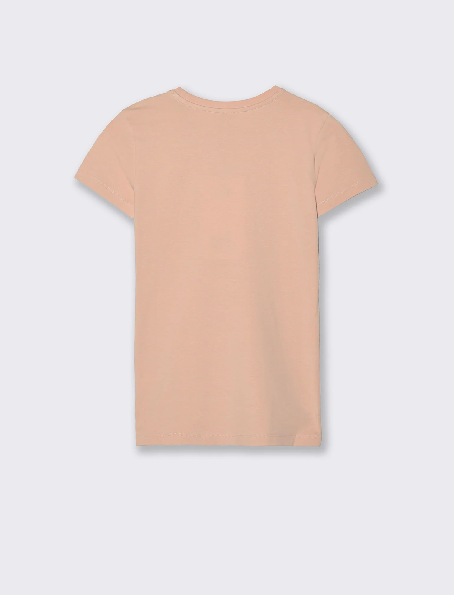 T-Shirt Basica Manica Corta Skinny - Rosa chiaro - Image 2