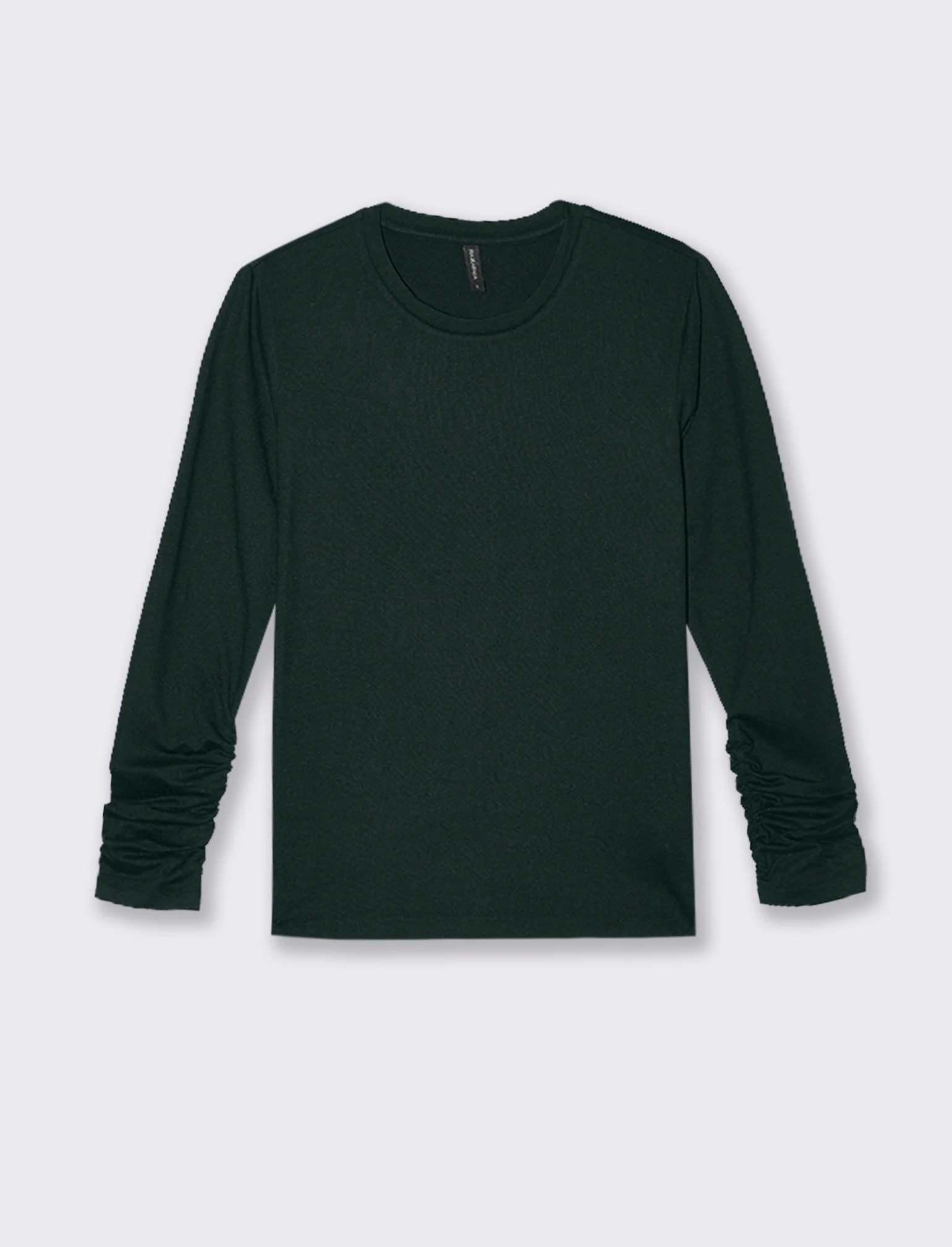 T-SHIRT BASICA MANICA LUNGA - Verde bosco - Image 2