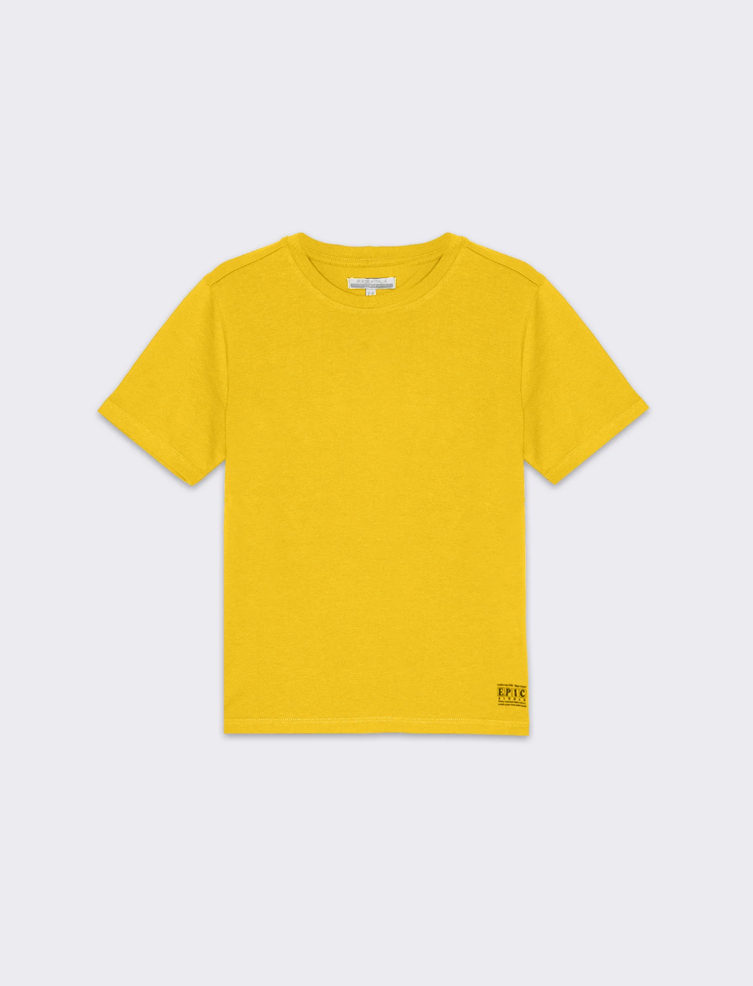 T-shirt basica mezza manica da bambino - Giallo
