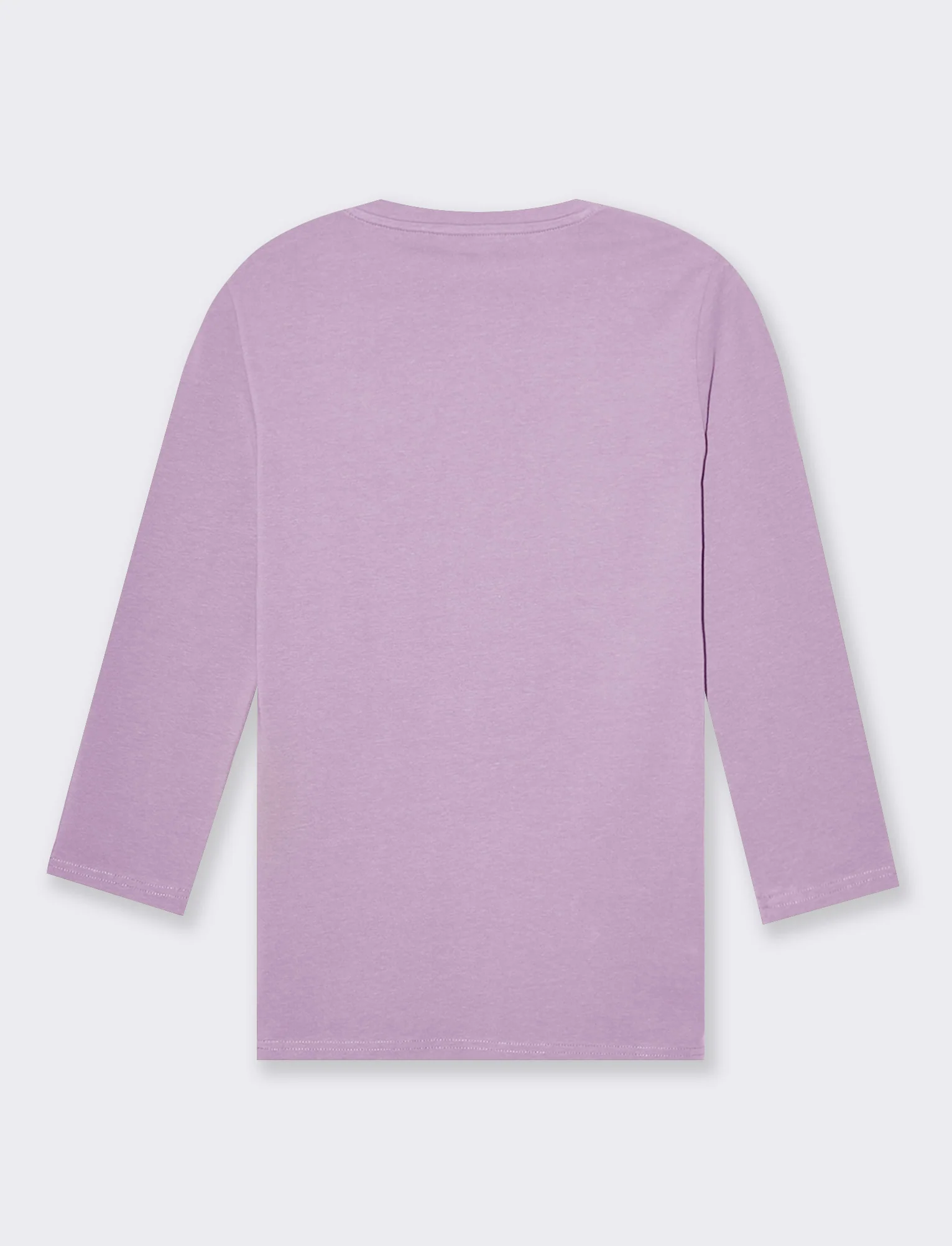 T-shirt basica scollo a v da donna - Lilla - Image 2