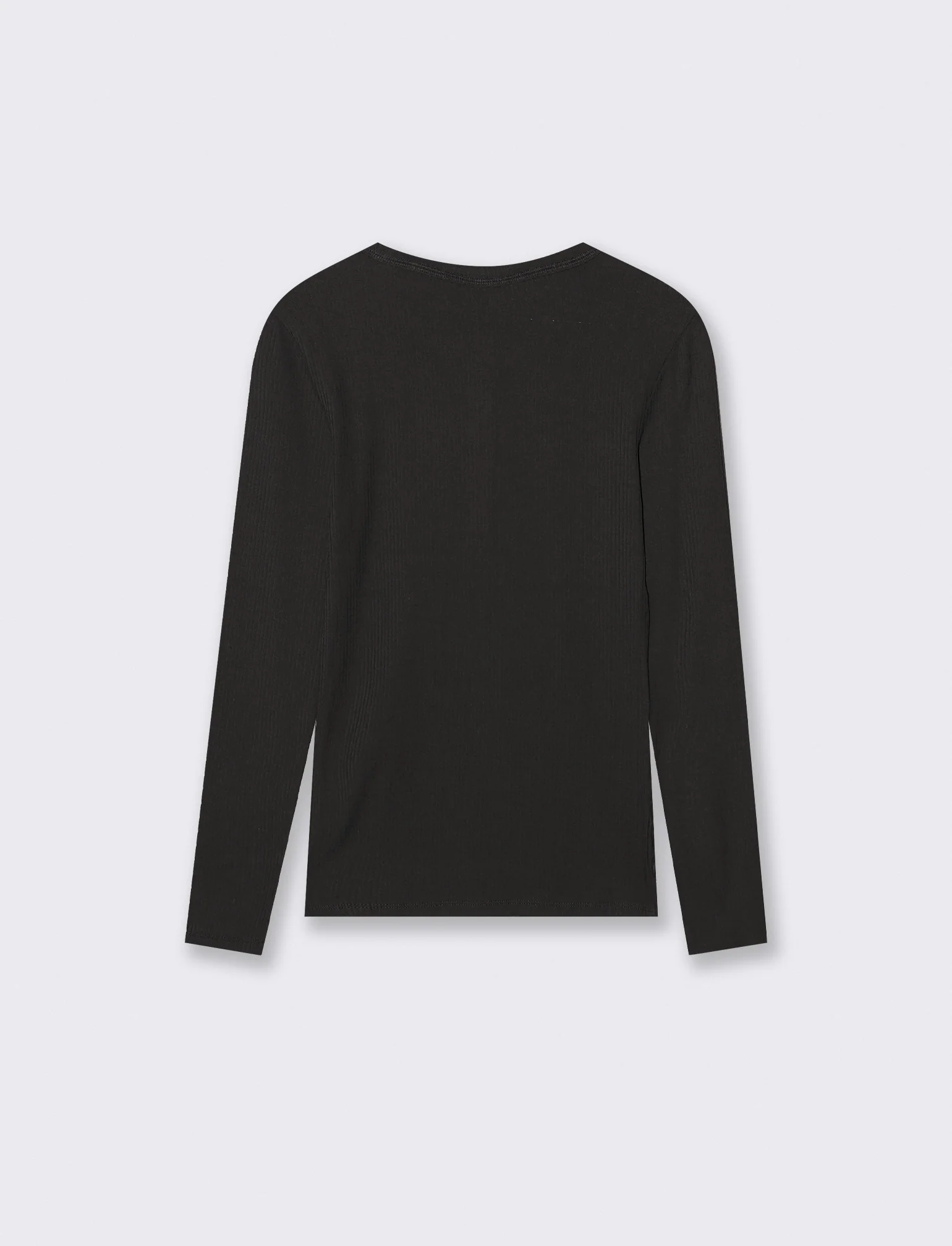 T-SHIRT BASICA SCOLLO SERAFINO - Nero - Image 2