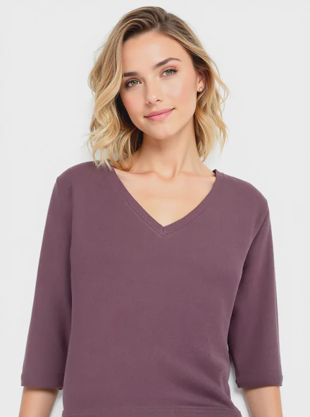 T-SHIRT BASICA - Viola glicine