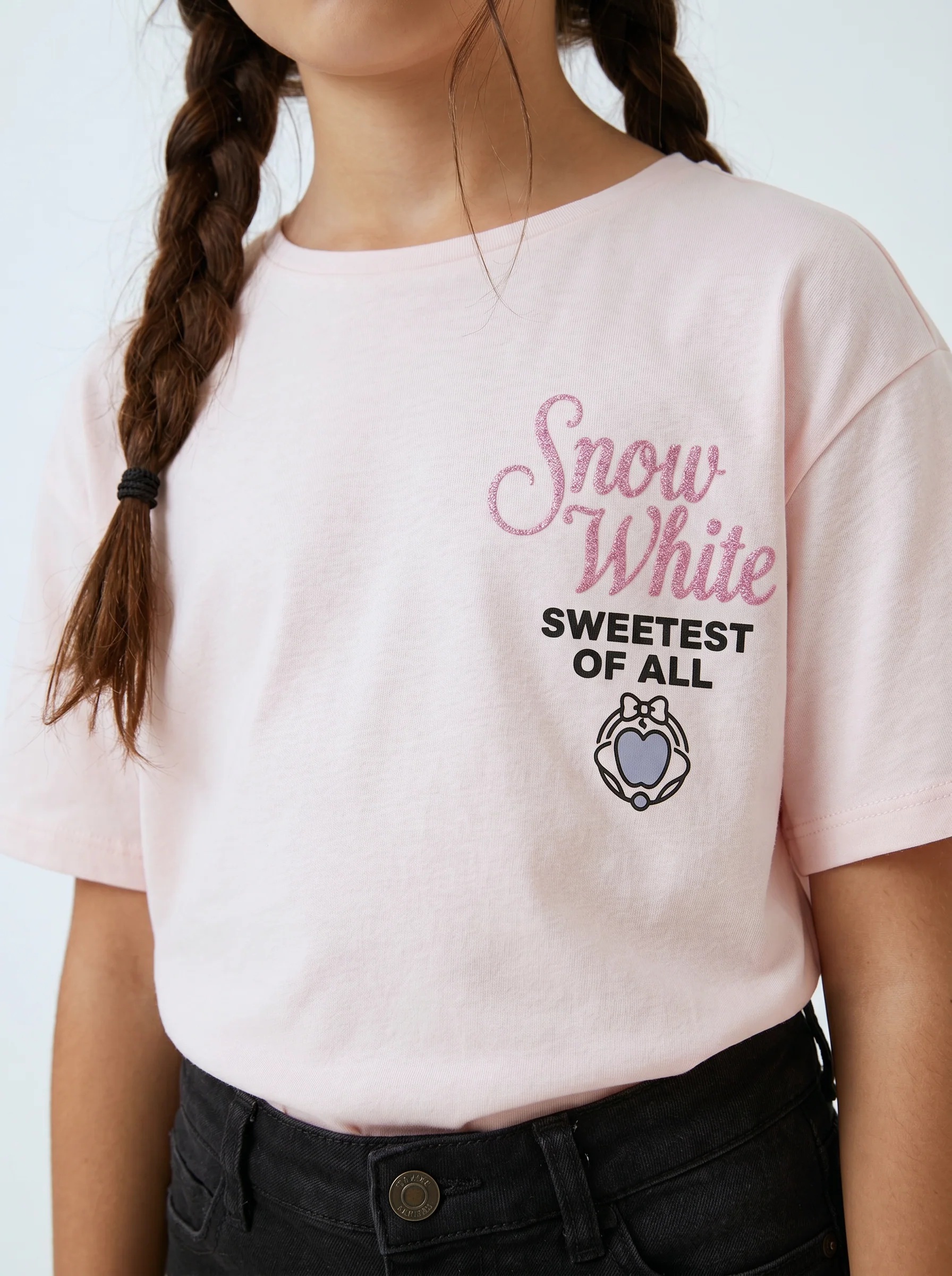 T-shirt Biancaneve in cotone fresco - Rosa - Image 3