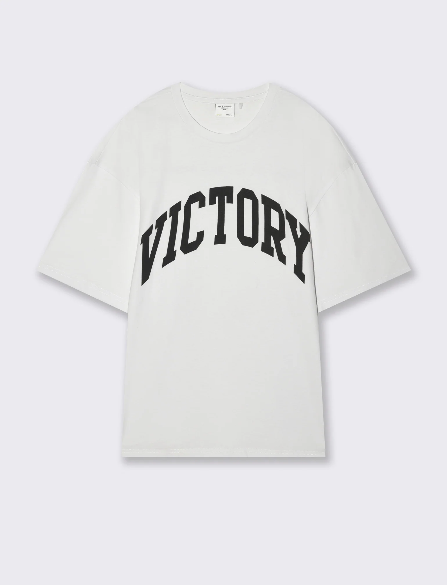 T-shirt boxy fit con stampa da uomo - Bianco - Image 4