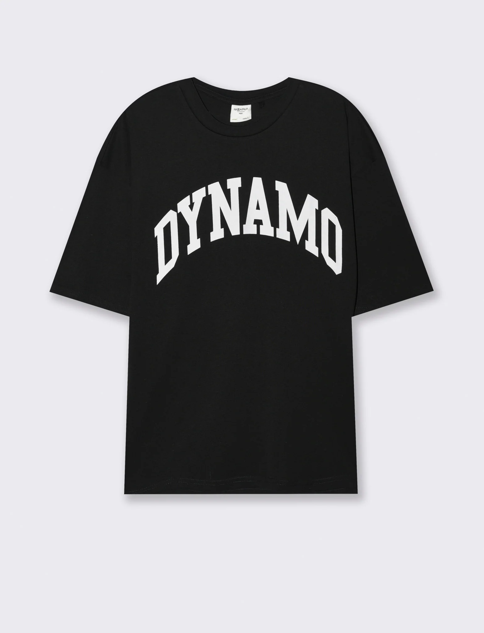 T-shirt boxy fit con stampa da uomo - Nero - Image 4