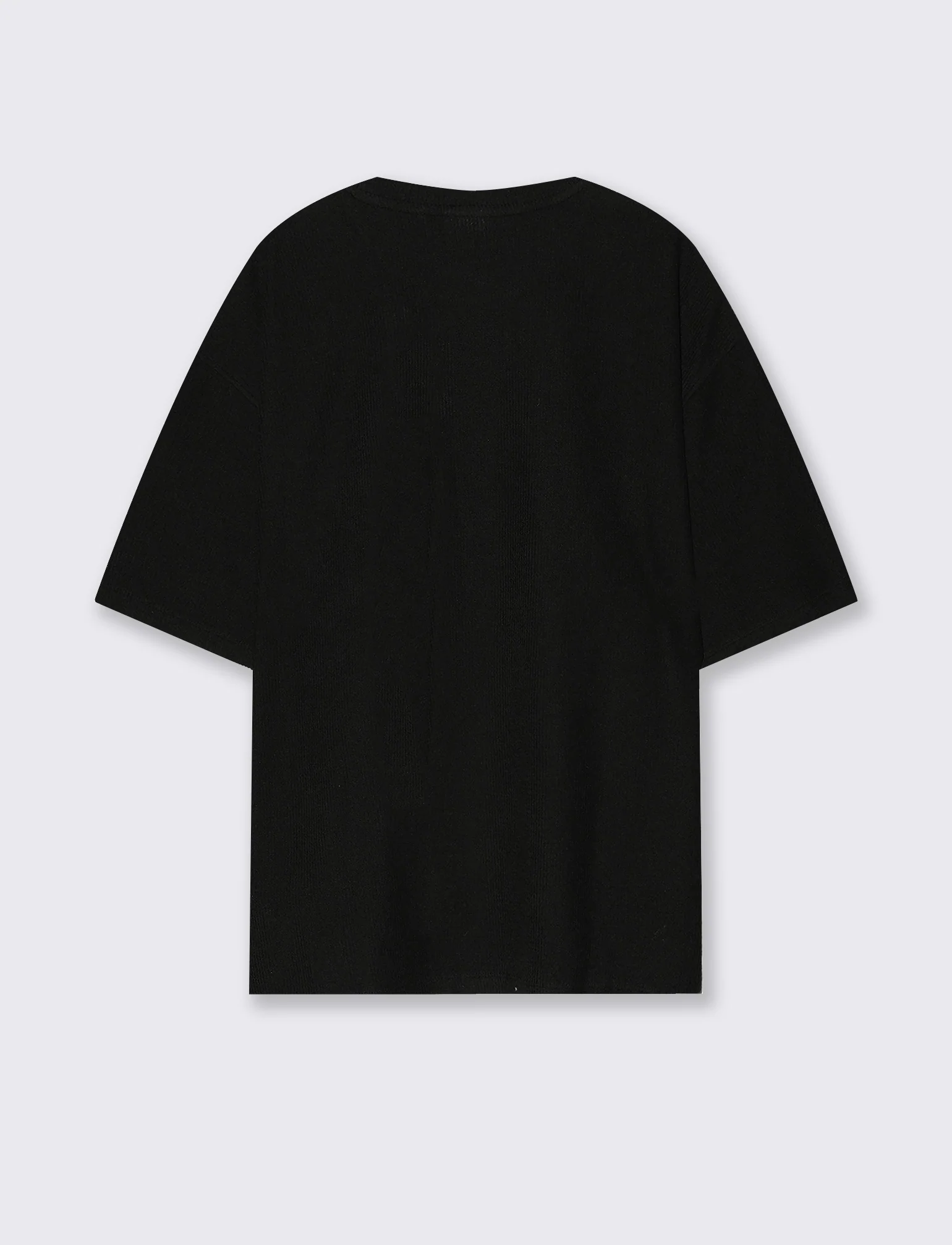 T-shirt Boxy Fit Effetto Maglia Coerente - Nero - Image 2