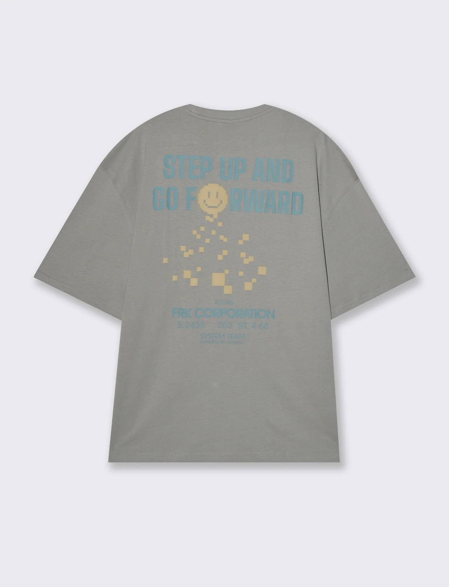 T-shirt boxy fit in cotone con stampe da uomo - Grigio - Image 5