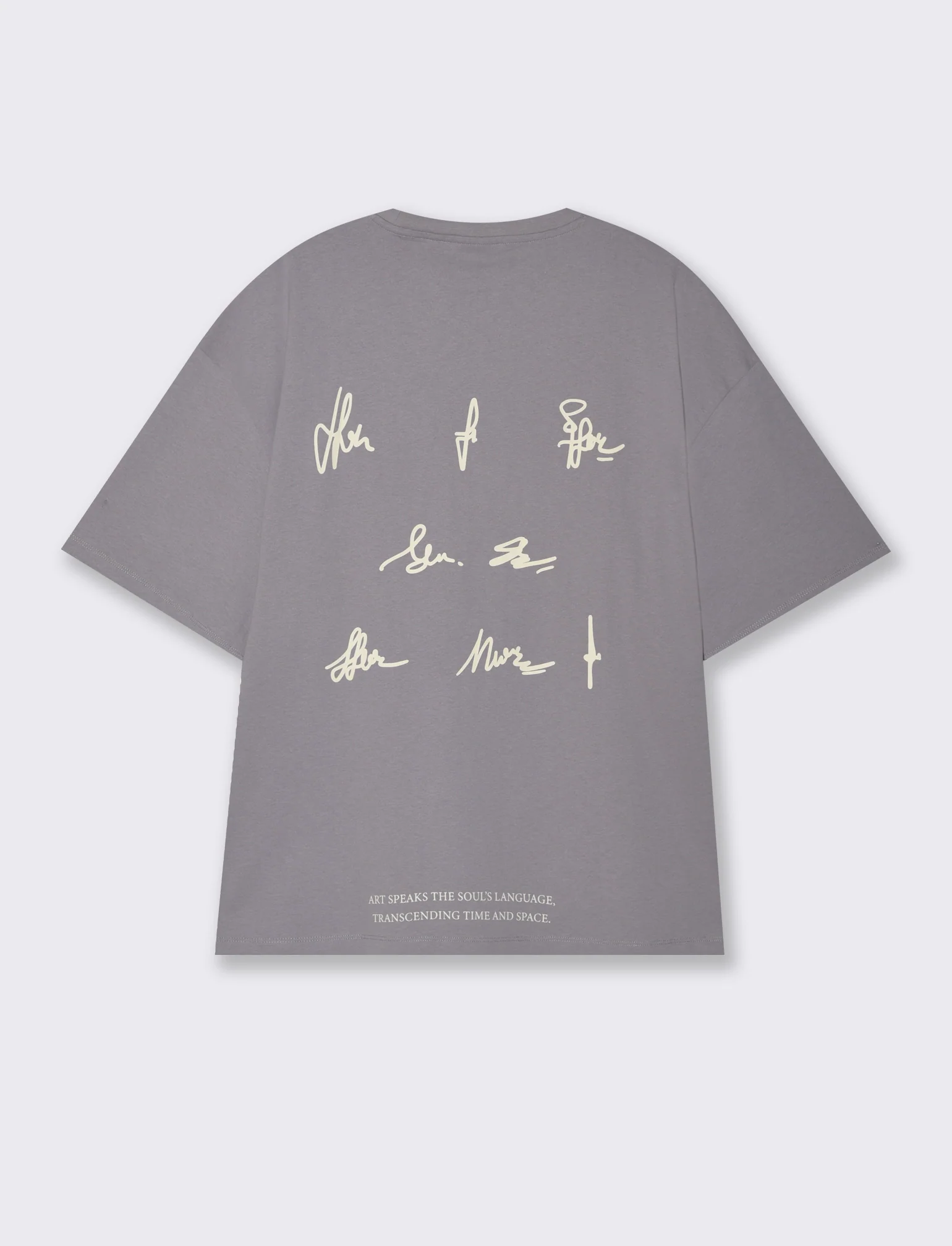 T-shirt boxy fit in cotone con stampe e ricamo da uomo - Lilla - Image 5