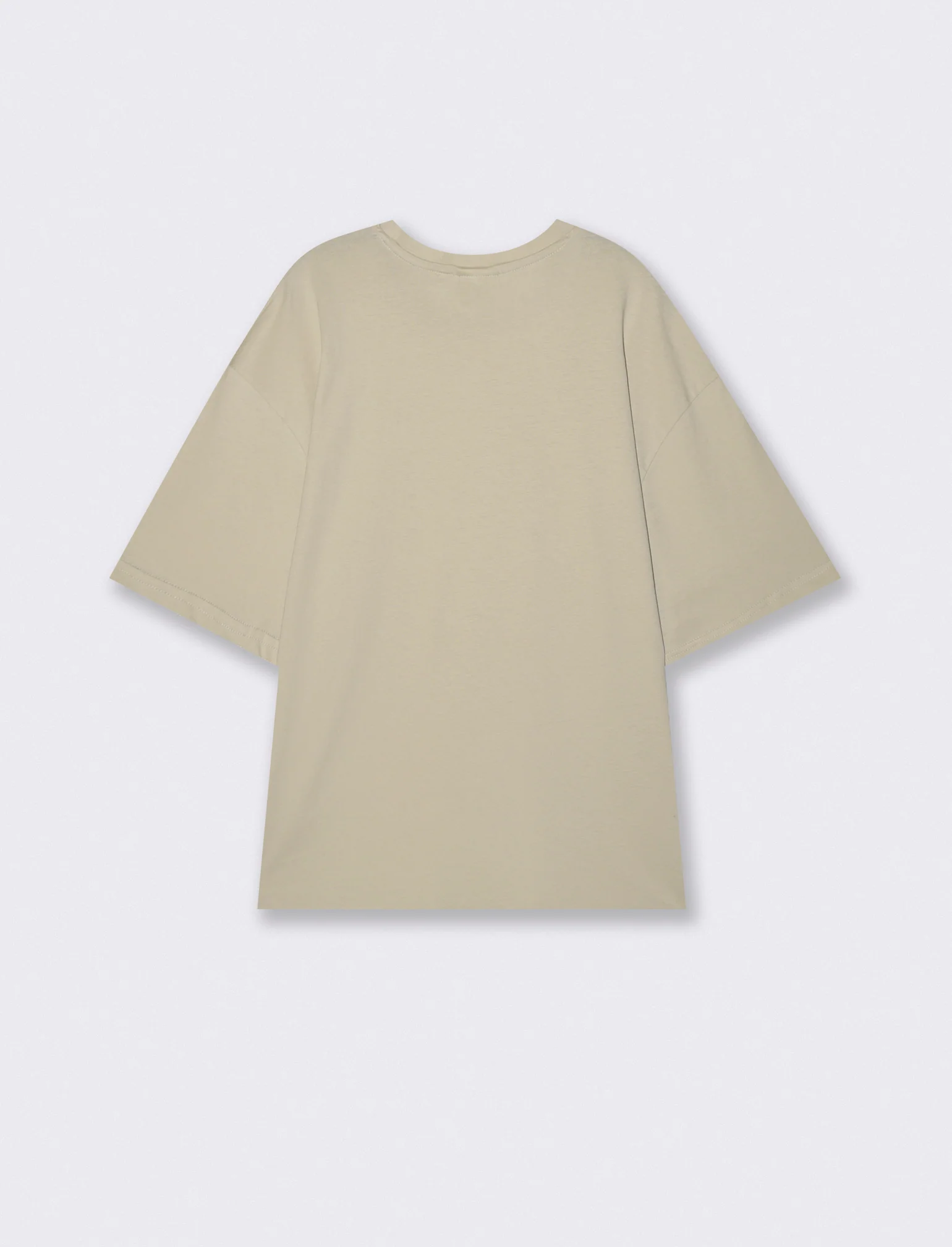 T-shirt boxy fit in cotone girocollo - Grigio ghiaccio - Image 2