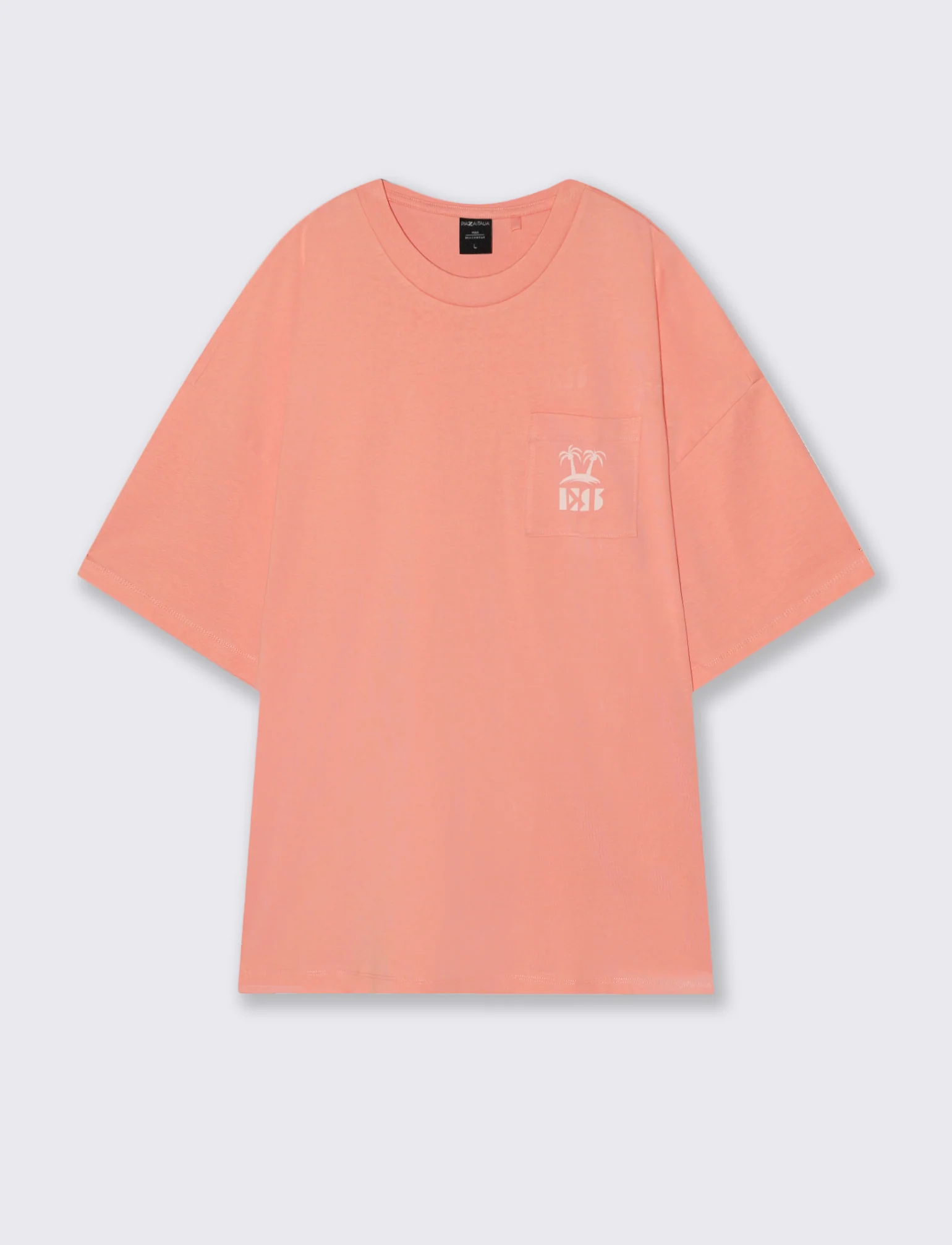 T-shirt Boxy Fit Super Soft con Stampa - Pesca