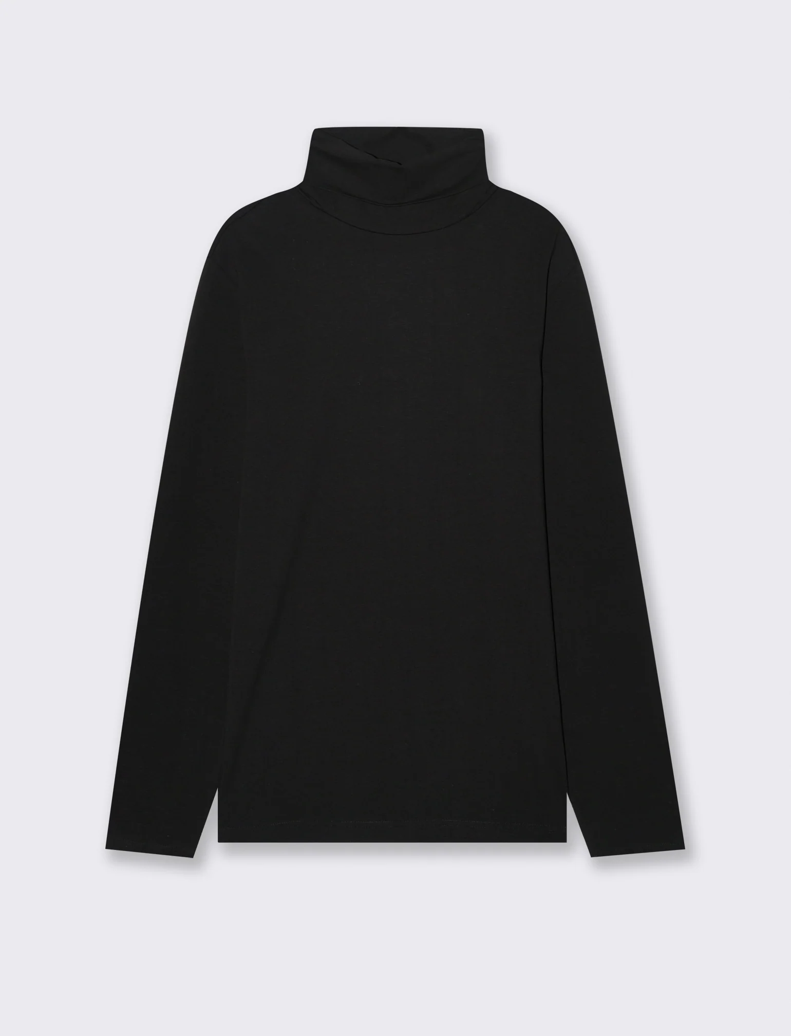 T-SHIRT COLLO ALTO BASIC SLIM FIT - Nero - Image 2
