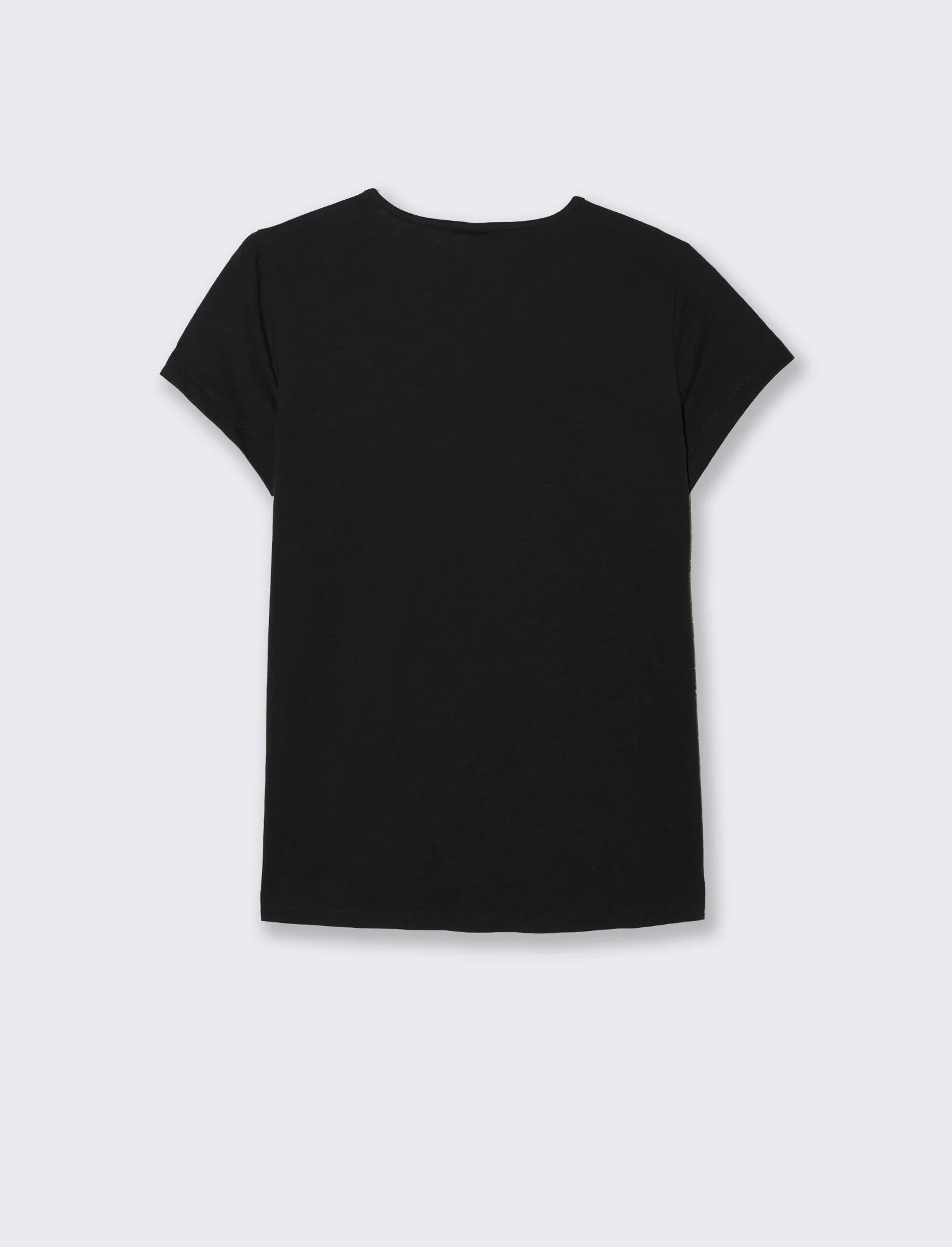 T-shirt con anello da donna - Nero - Image 2