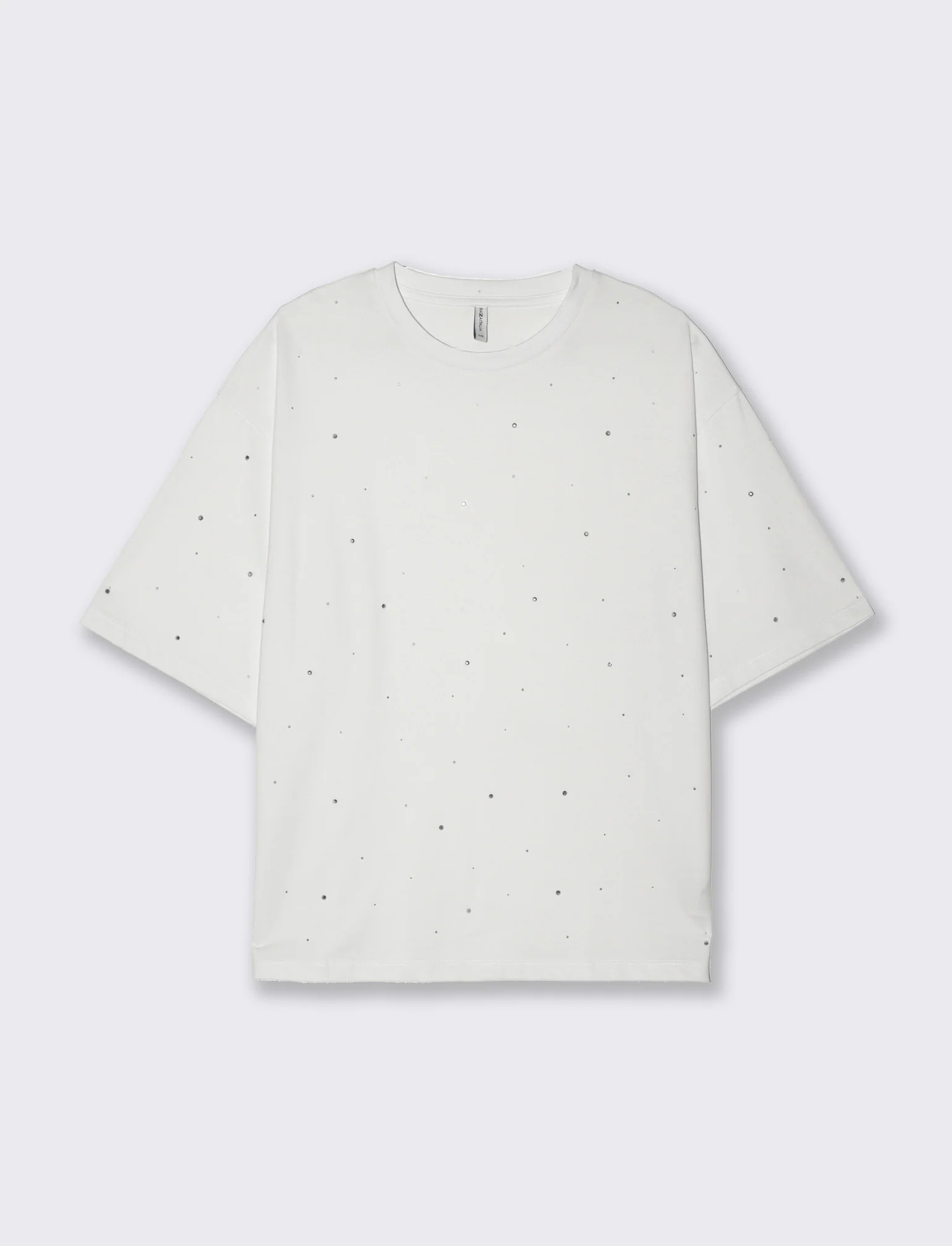 T-shirt con applicazioni da donna - Bianco - Image 3