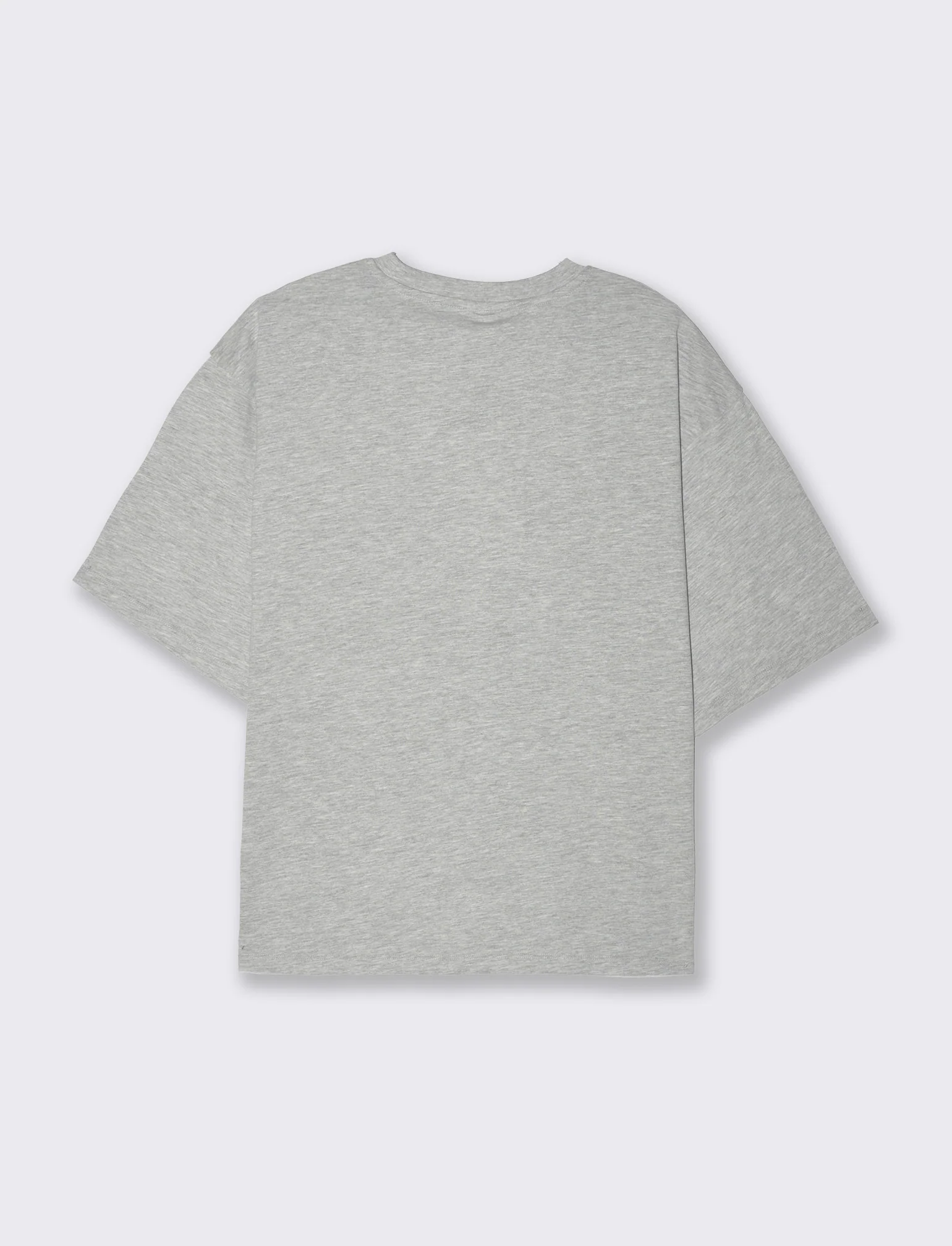 T-shirt con applicazioni da donna - Grigio chiaro - Image 4
