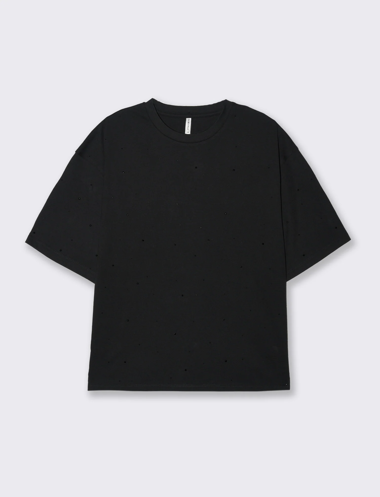 T-shirt con applicazioni da donna - Nero - Image 3