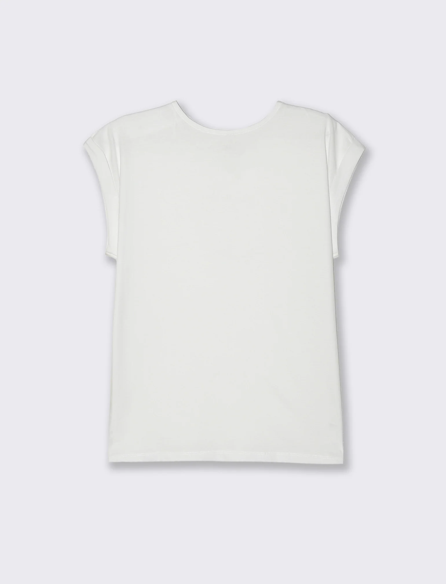 T-shirt con bottoni e asole da donna - Bianco - Image 2