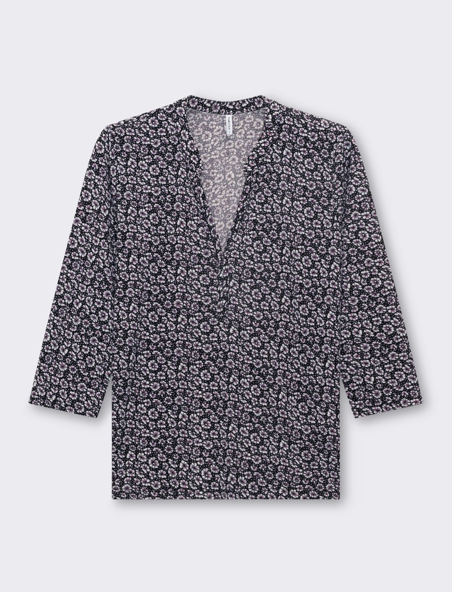 T-shirt con collo alla coreana da donna - var 1 - Image 4