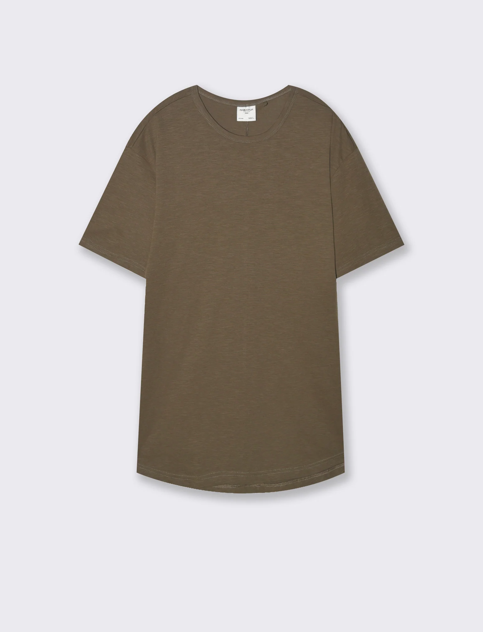 T-shirt con coulisse da uomo - Verde kaki