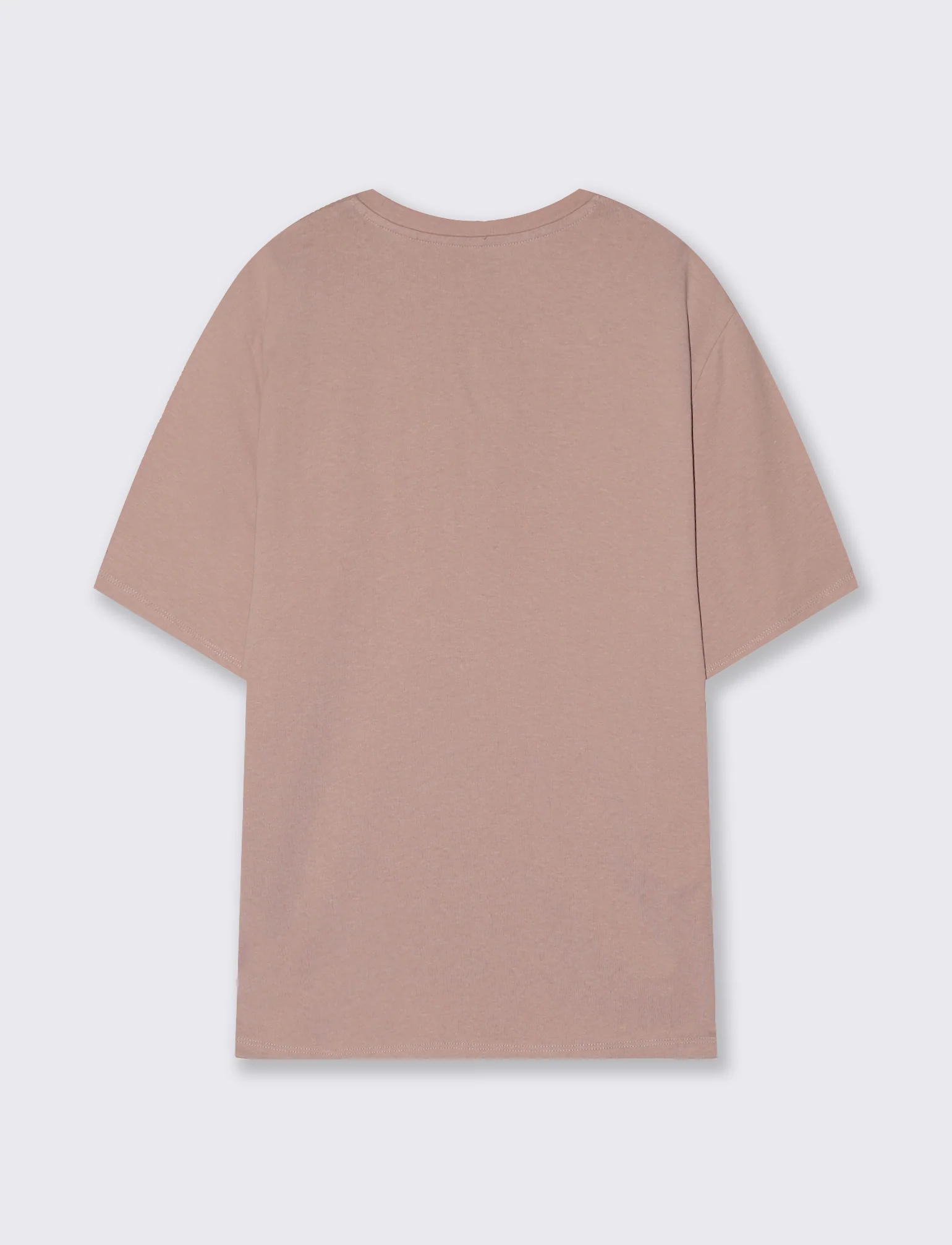 T-Shirt con Fiore Applicato - Rosa antico - Image 2