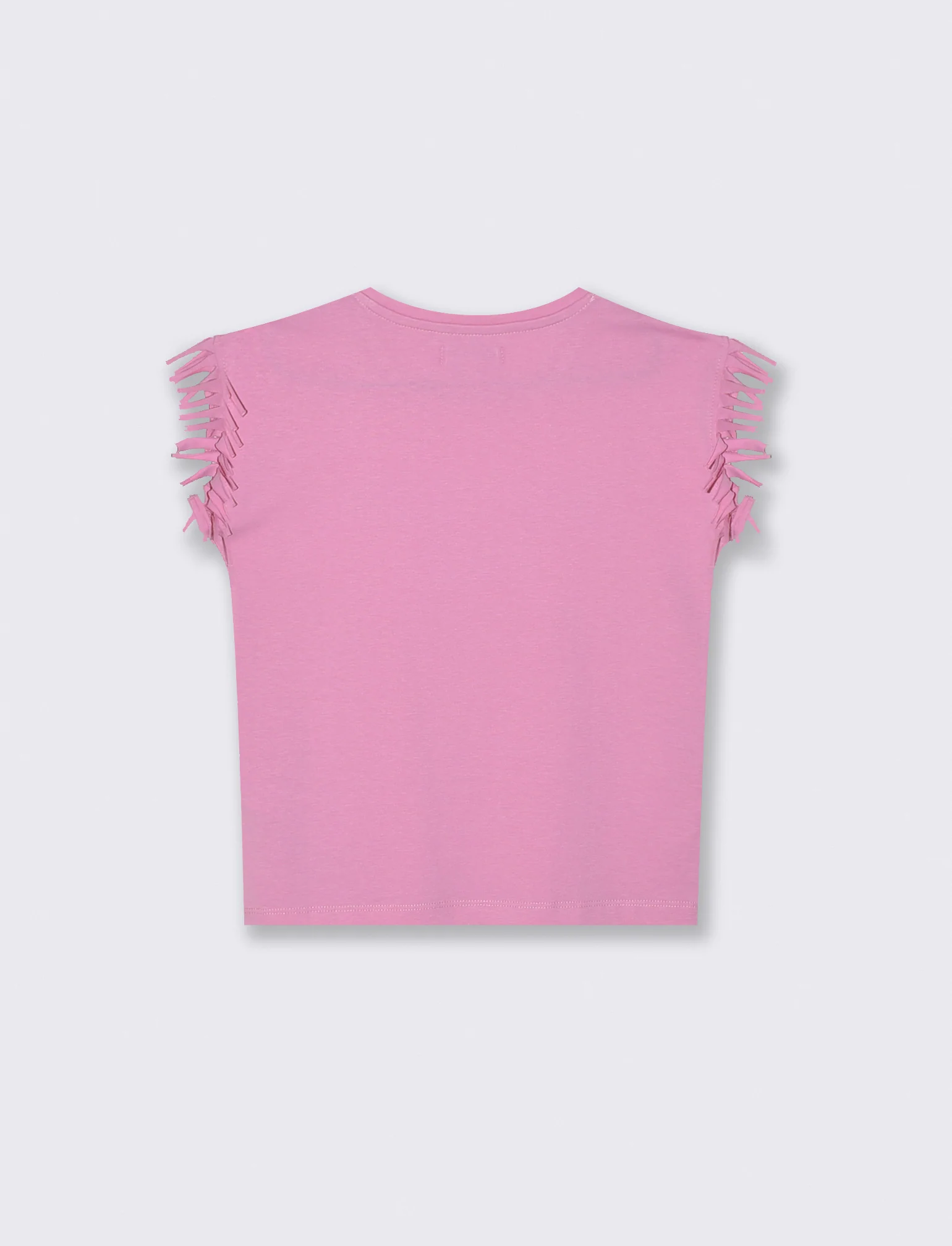 T-shirt con frange e paillettes da bambina - Rosa - Image 2