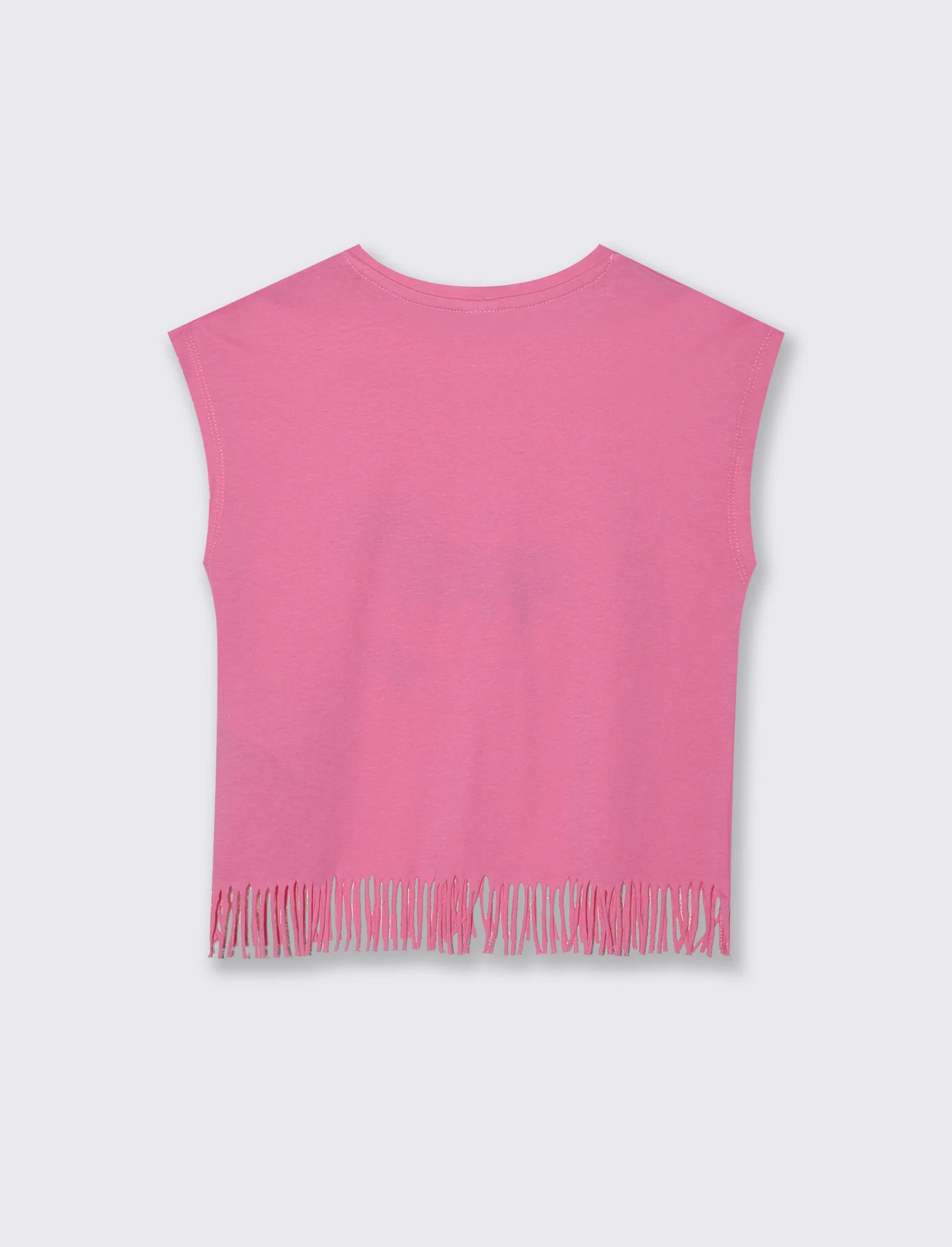 T-shirt con frange e stampe colorate - Rosa big bubble - Image 2