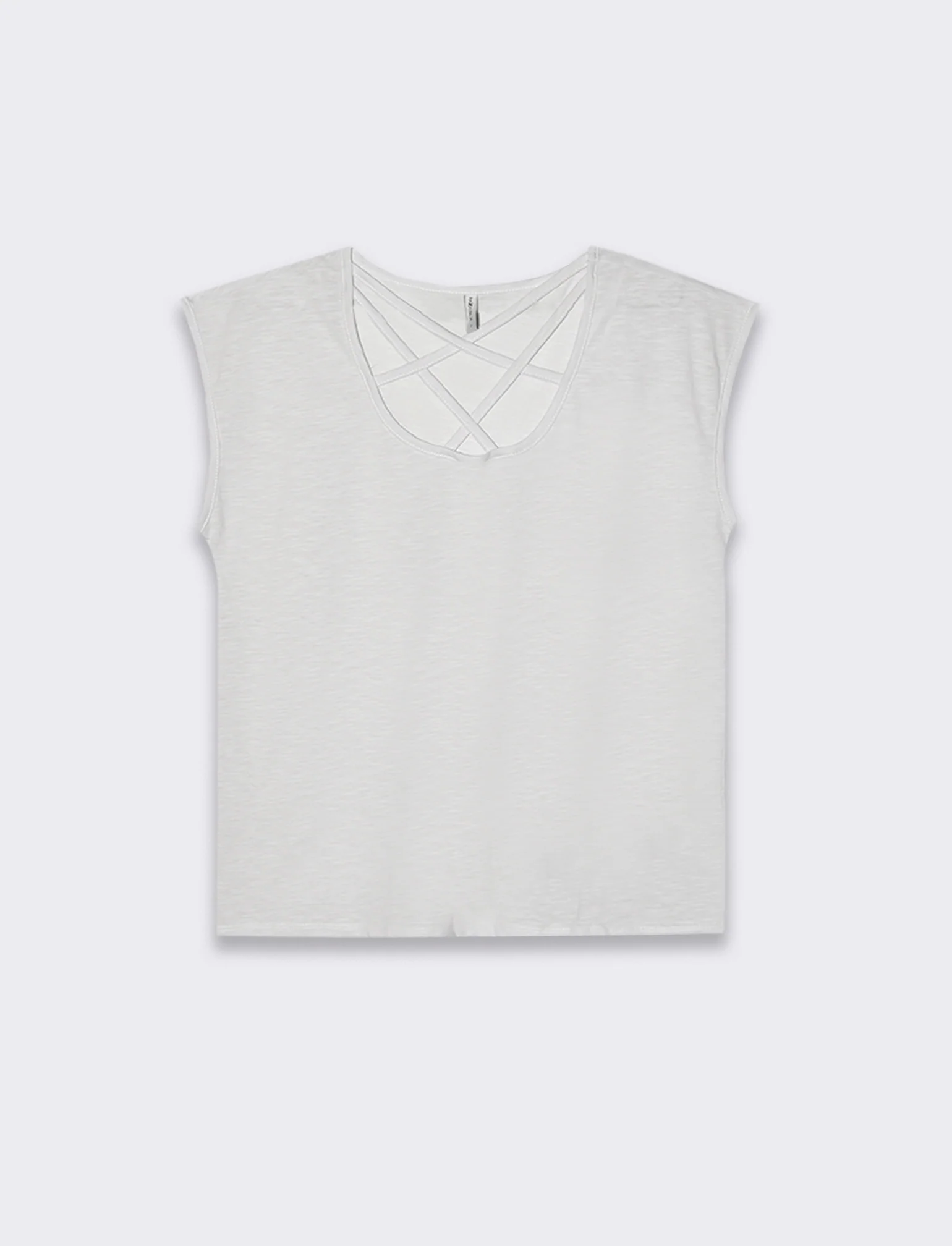 T-shirt con incrocio da donna - Bianco - Image 4