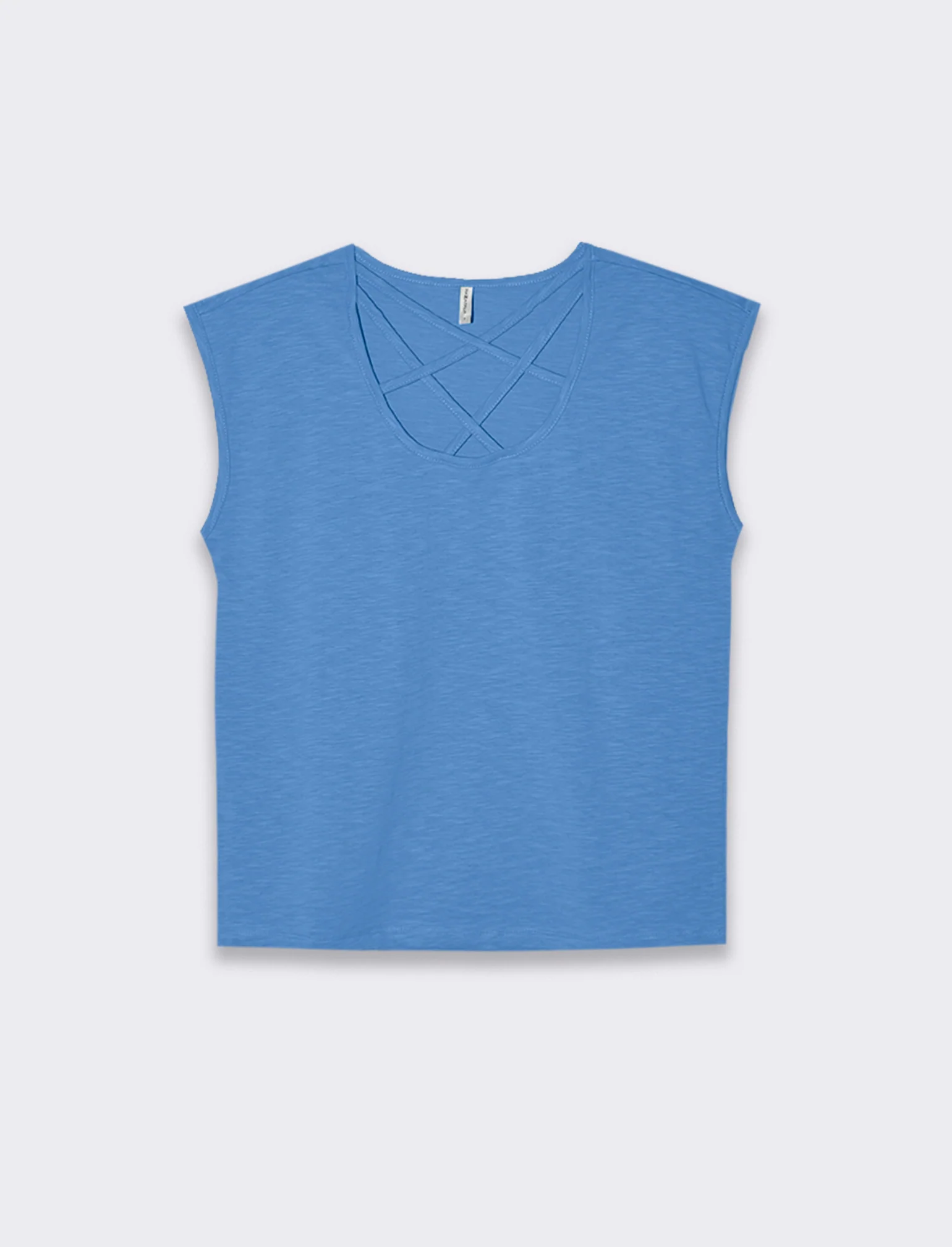 T-shirt con incrocio da donna - Bluette - Image 4