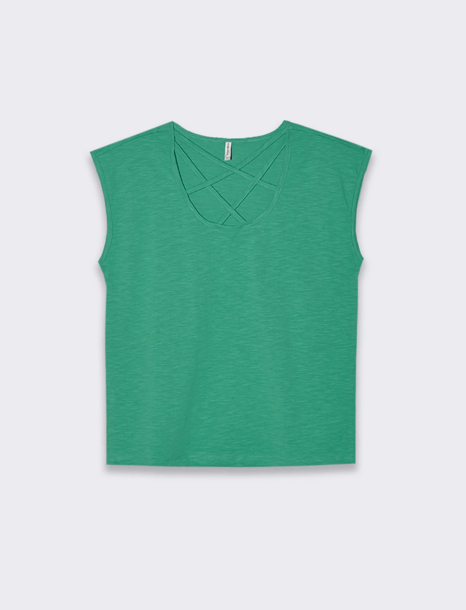 T-shirt con incrocio da donna - Verde smeraldo - Image 4