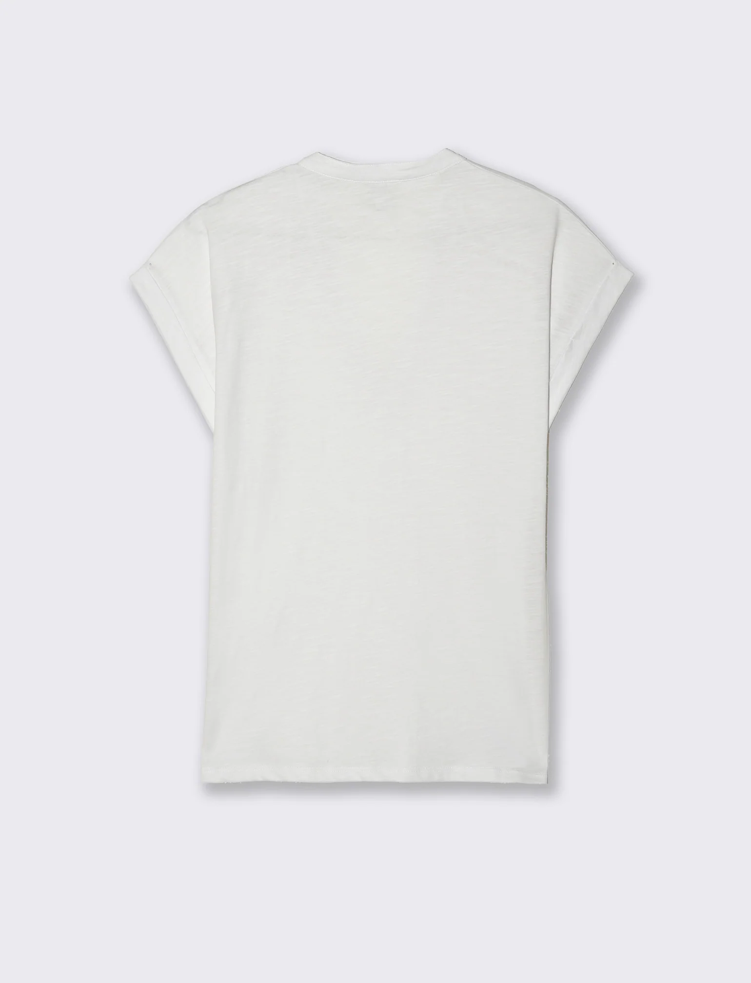 T-shirt con inserto in pizzo da donna - Bianco - Image 5