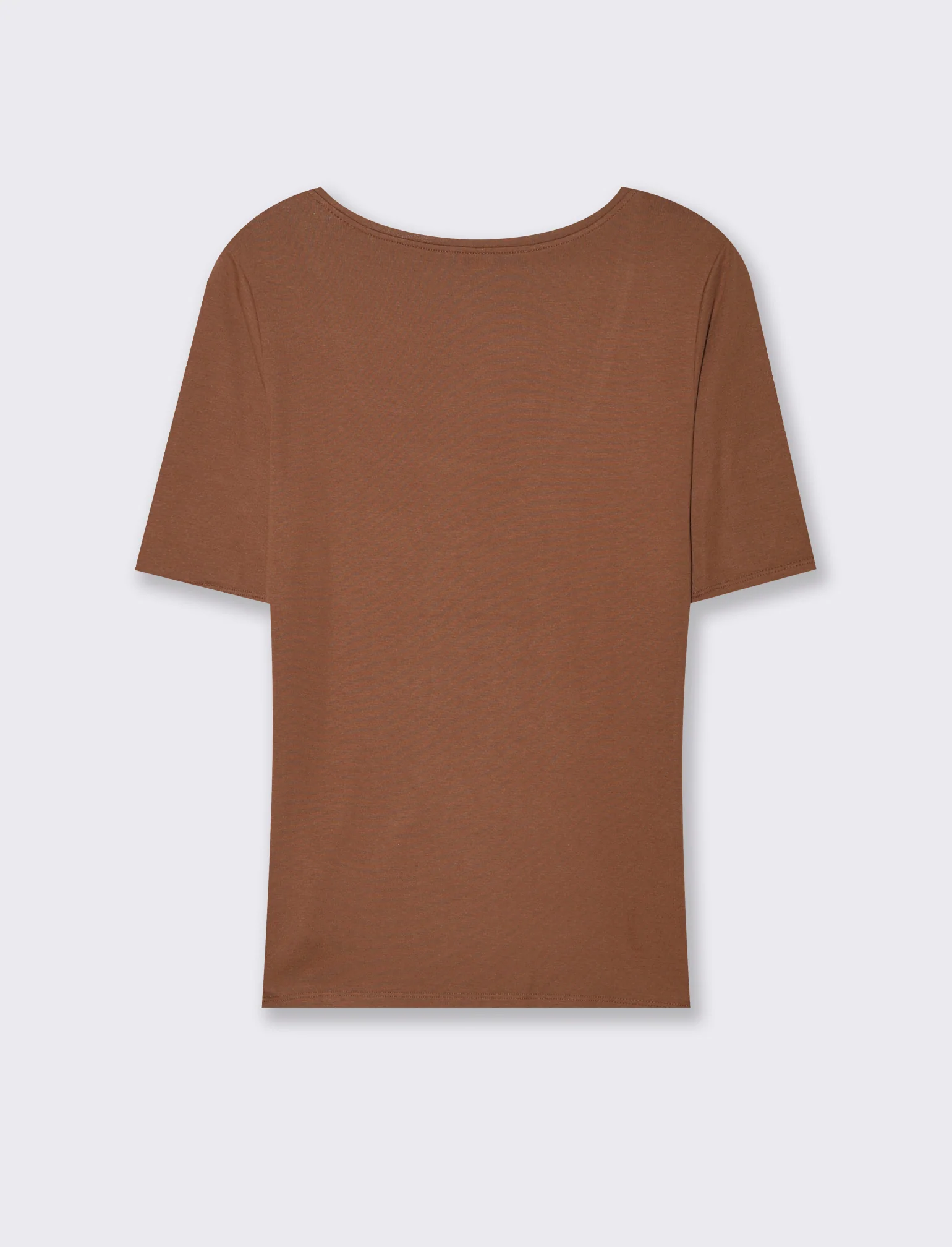 T-SHIRT CON MANICA A 3/4 - Marrone tabacco - Image 2