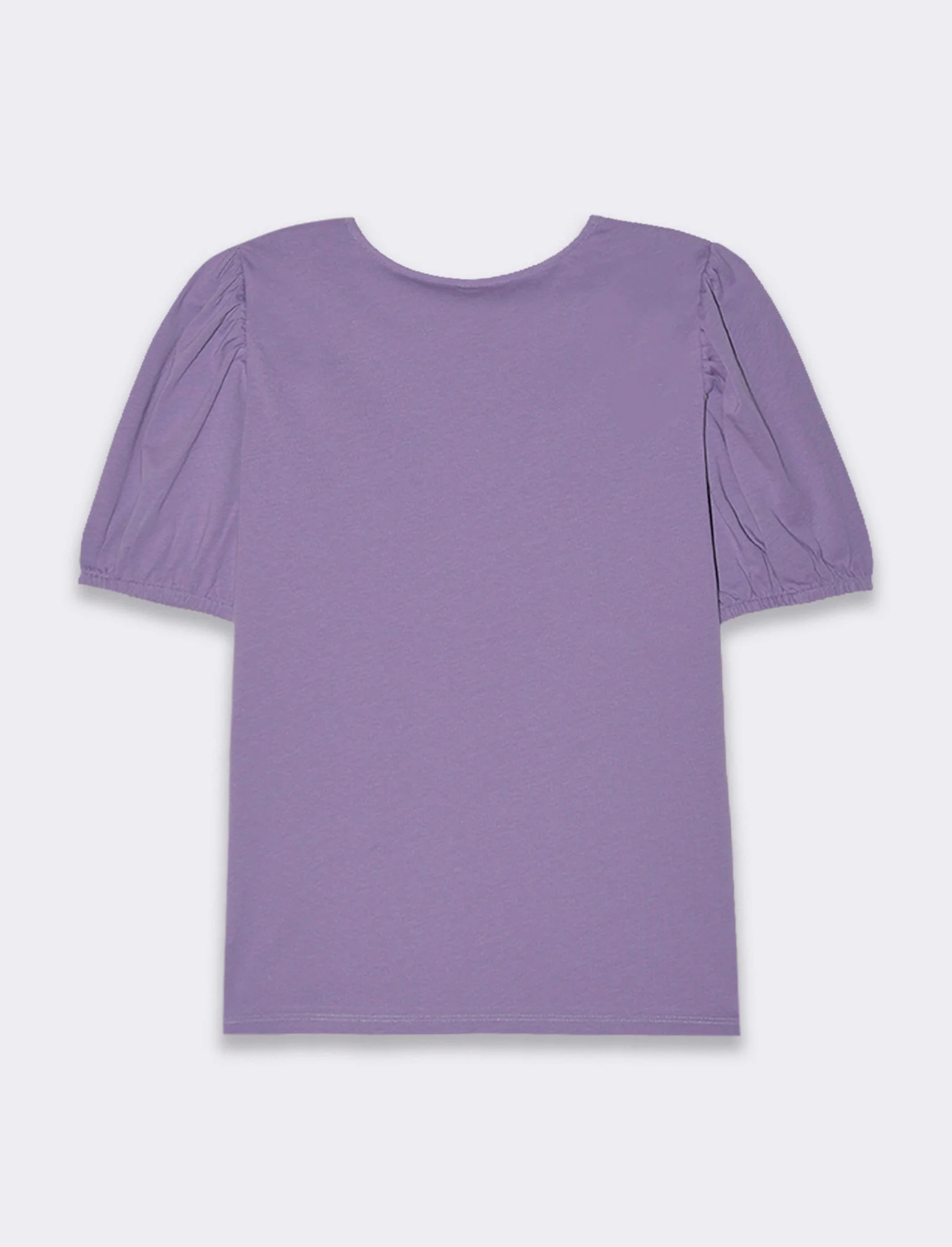 T-shirt con manica a sbuffo da donna - Lilla pervinca