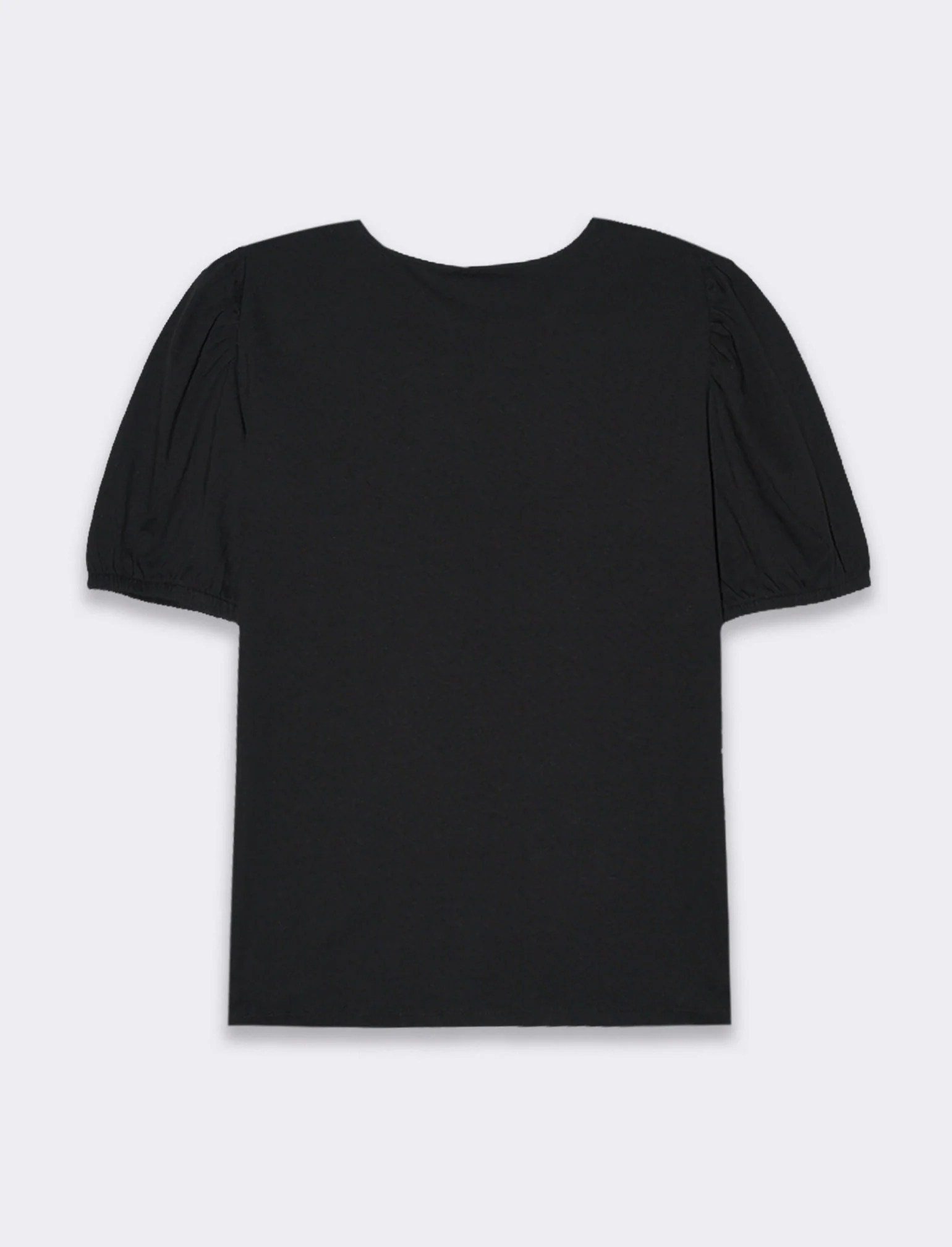 T-shirt con manica a sbuffo da donna - Nero