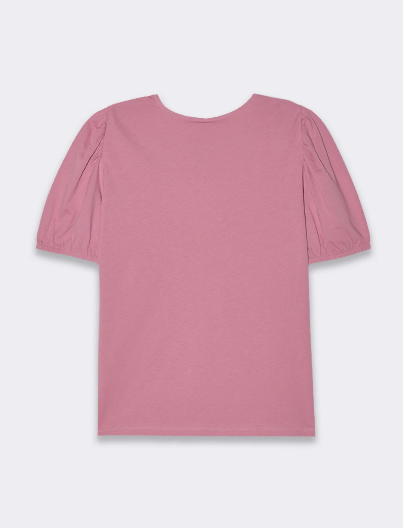 T-shirt con manica a sbuffo da donna - Rosa polvere - Image 2