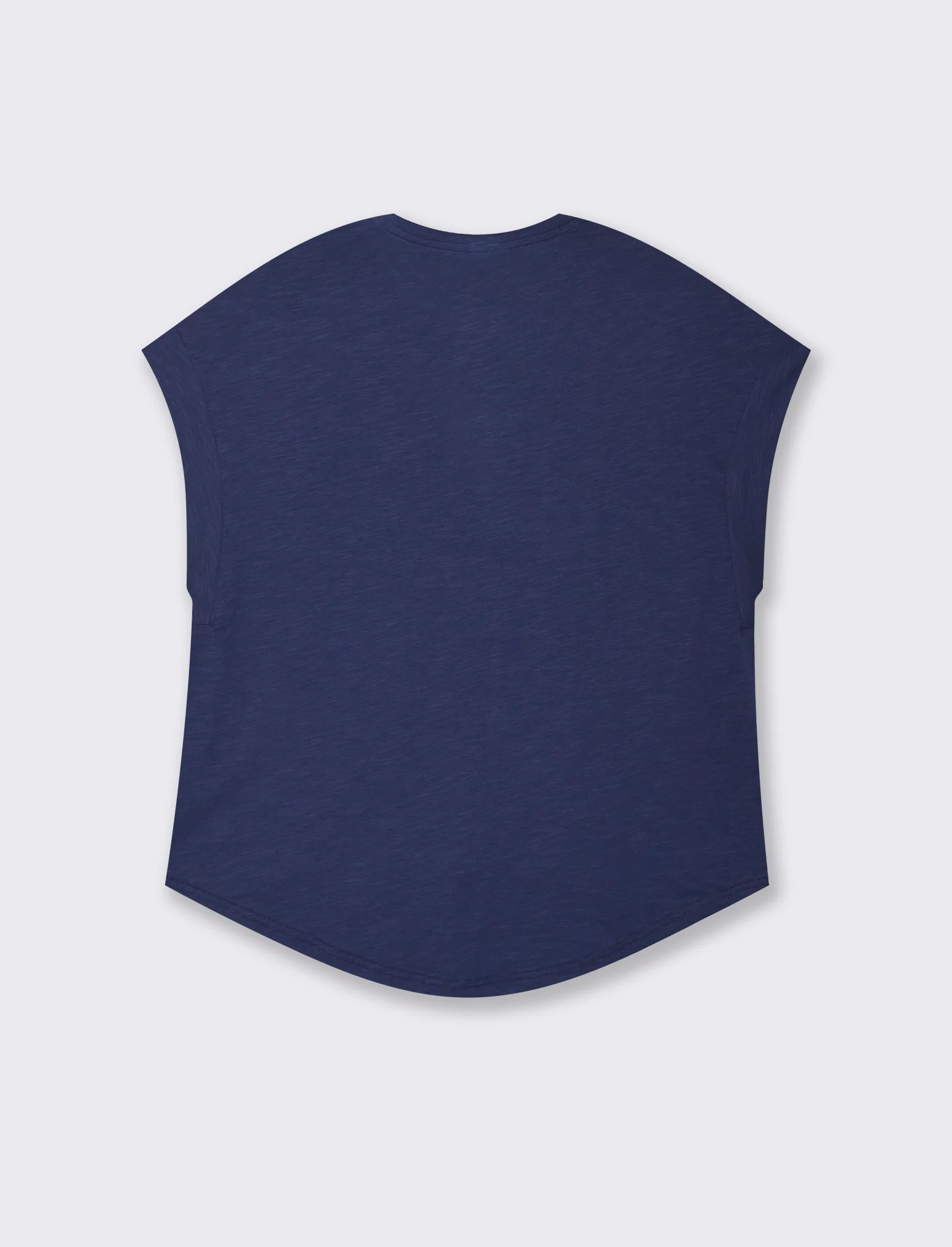 T-SHIRT CON MANICA AD ALETTA - Blu scuro - Image 2