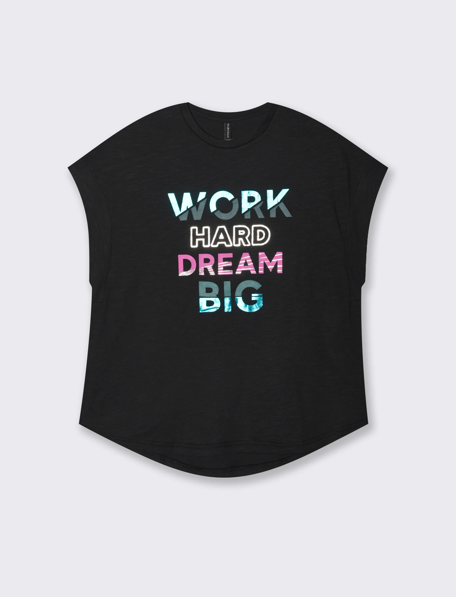 T-SHIRT CON MANICA AD ALETTA - Nero