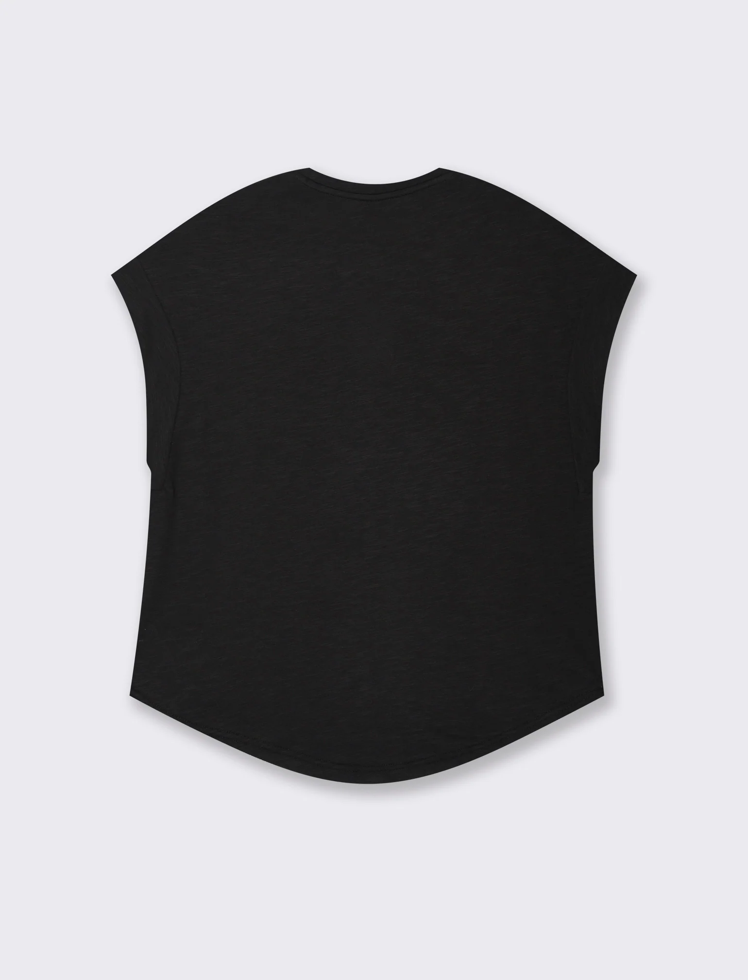 T-SHIRT CON MANICA AD ALETTA - Nero - Image 2