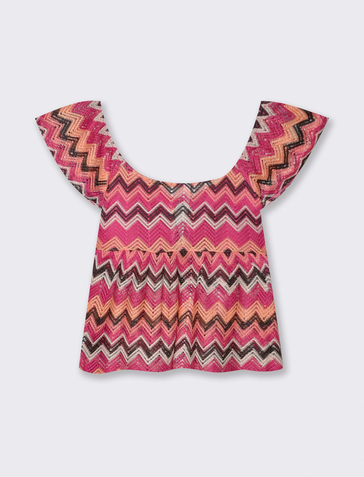 T-shirt con nodo e maniche a volant - var 2 - Image 2