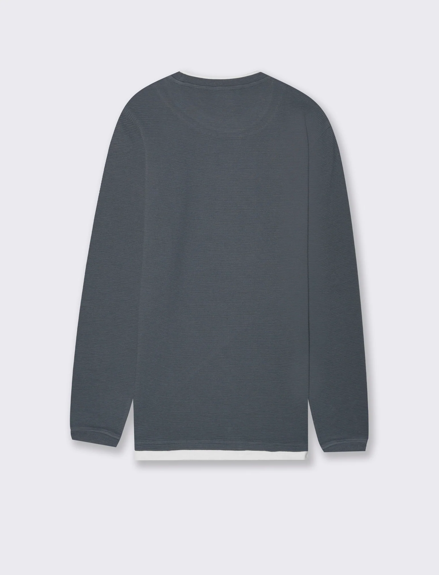 T-SHIRT CON ORLI A CONTRASTO - Avion - Image 3